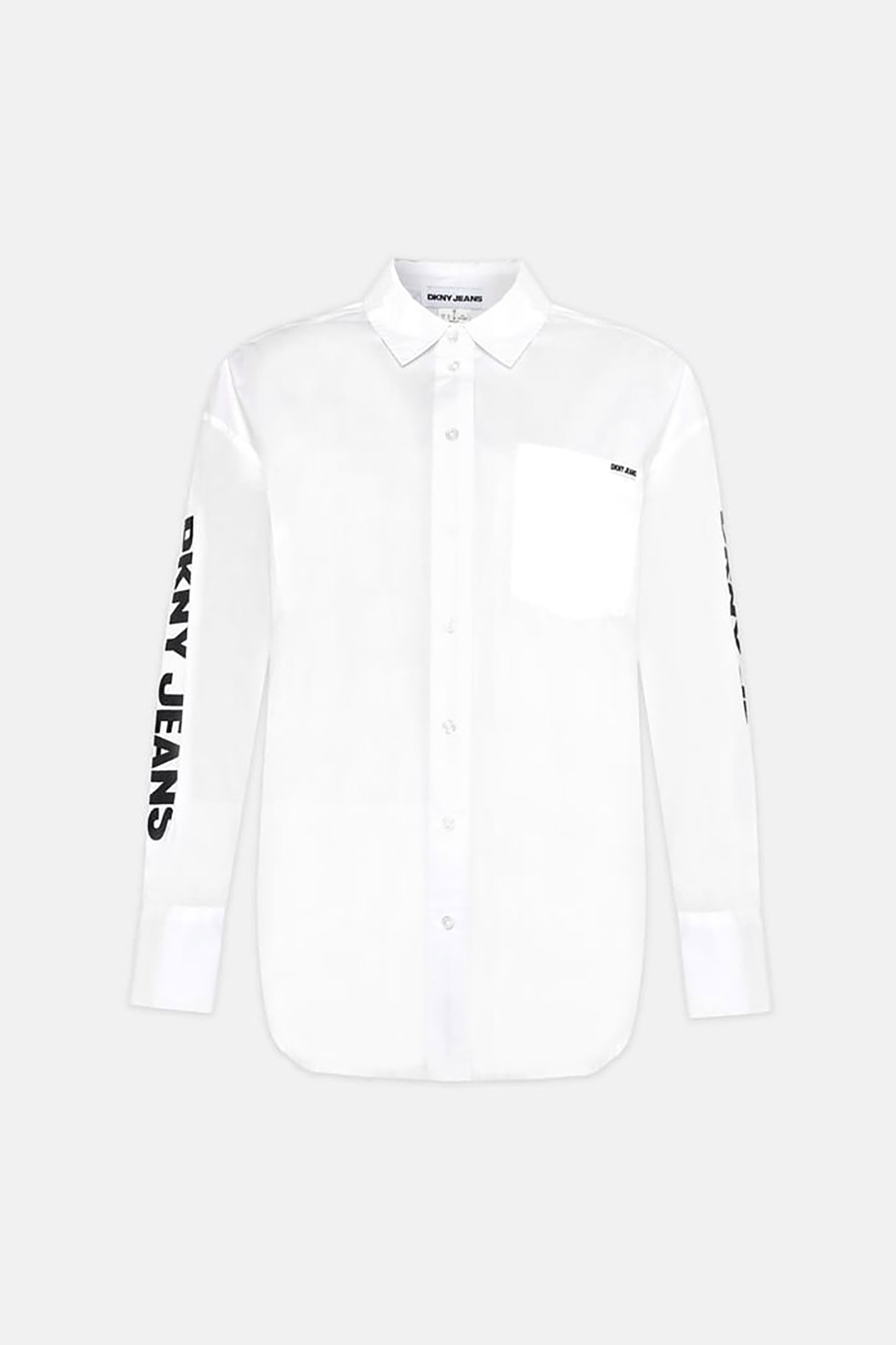 DKNY γυναικείο πουκάμισο με logo print - E31M1RDM Λευκό