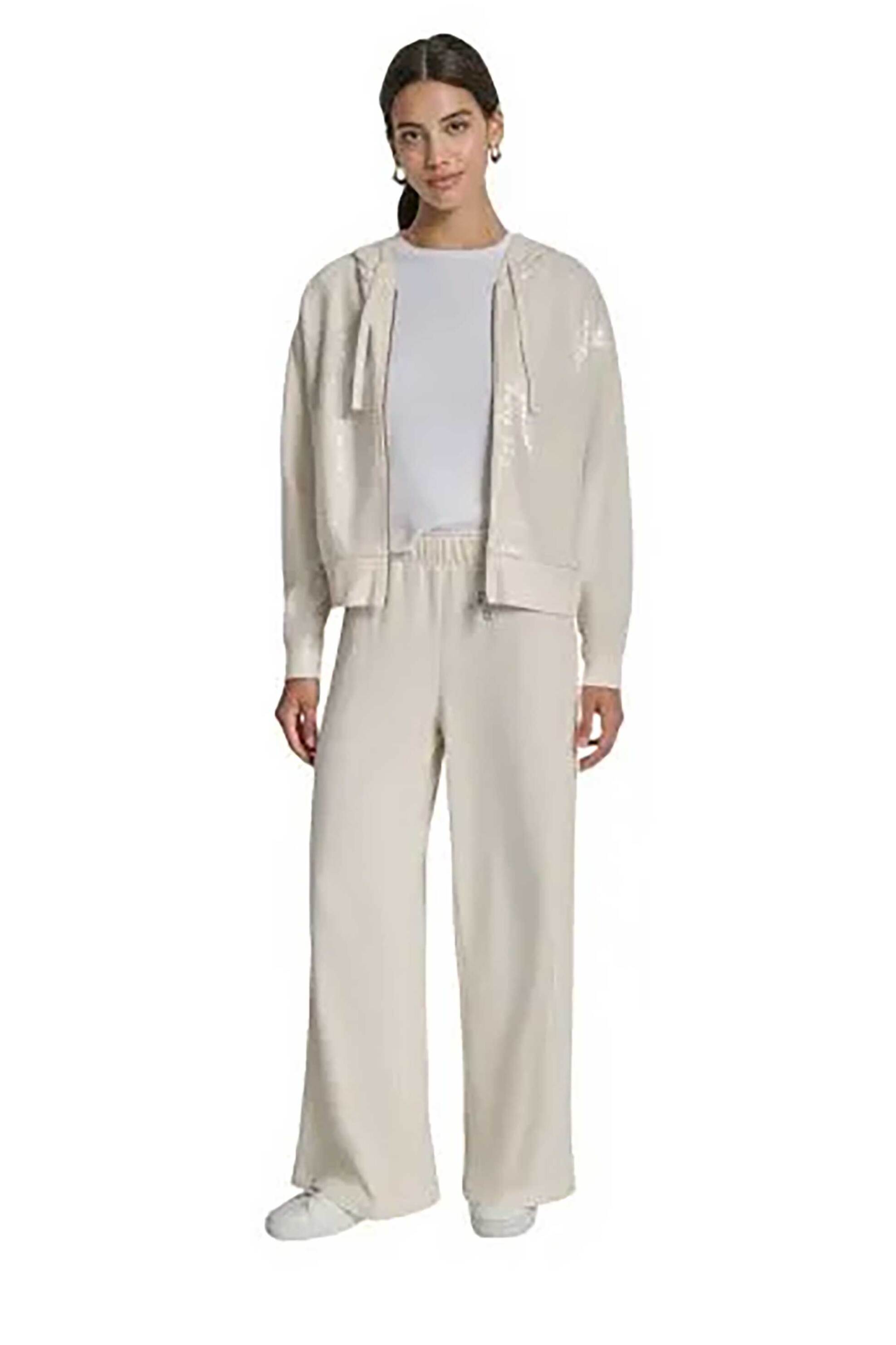 DKNY γυναικείο παντελόνι φόρμας μονόχρωμο - DJ6P3115 Εκρού