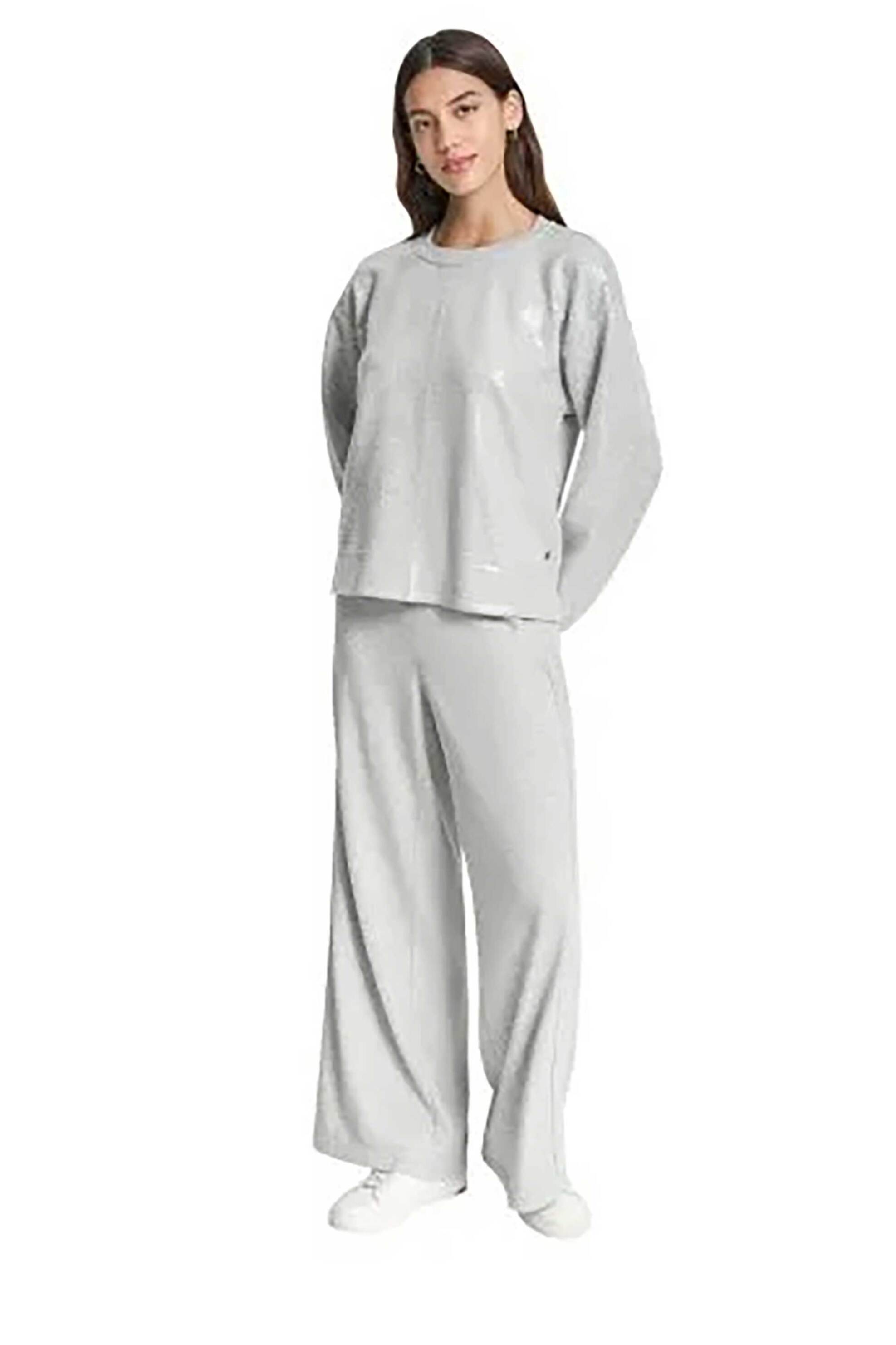 DKNY γυναικεία μπλούζα φούτερ με παγιέτες - DJ6T1655 Γκρι φωτογραφία