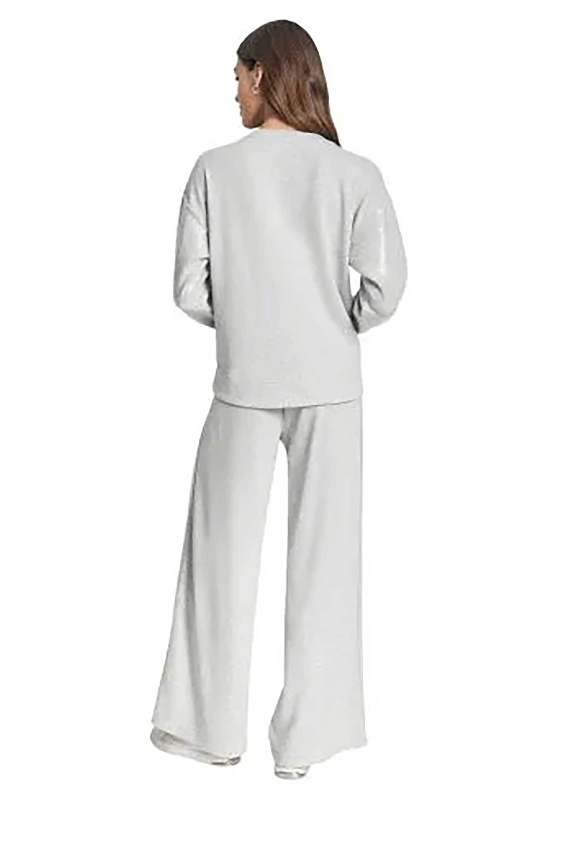 DKNY γυναικεία μπλούζα φούτερ με παγιέτες - DJ6T1655 Γκρι φωτογραφία