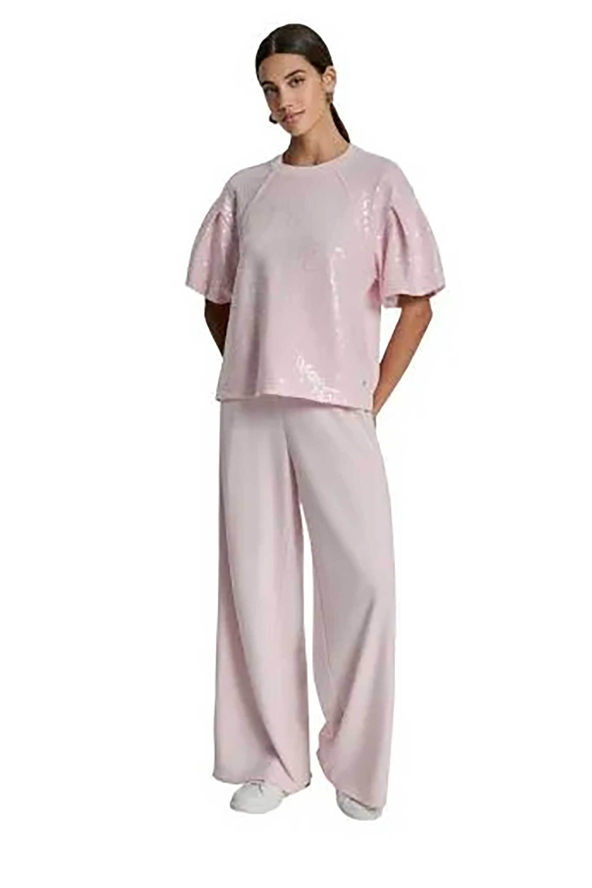 DKNY DKNY γυναικεία μπλούζα με παγιέτες - DJ6T1670 Ροζ - 2