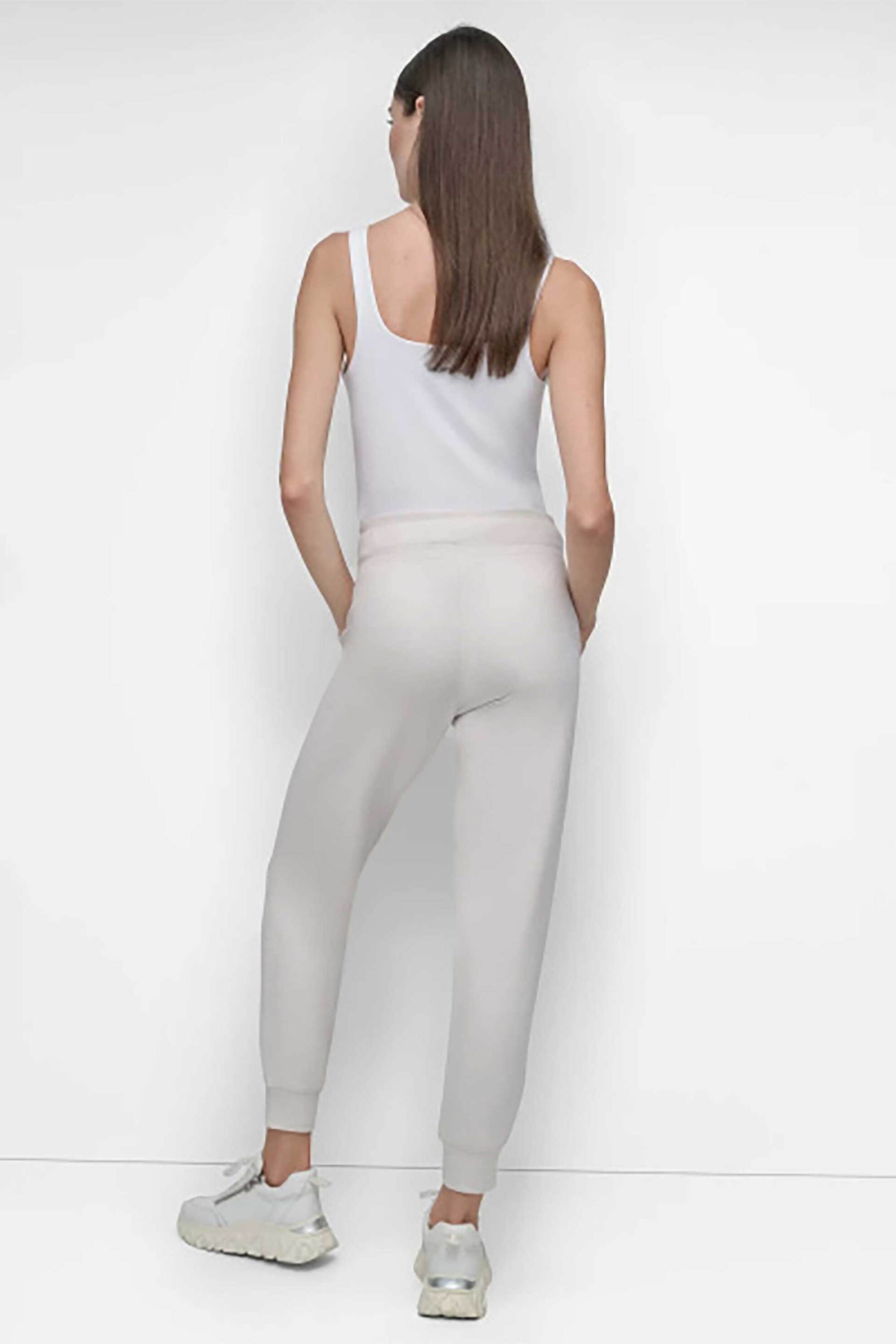 DKNY γυναικείο παντελόνι φόρμας μονόχρωμο - DP5P3496 Κρέμ φωτογραφία