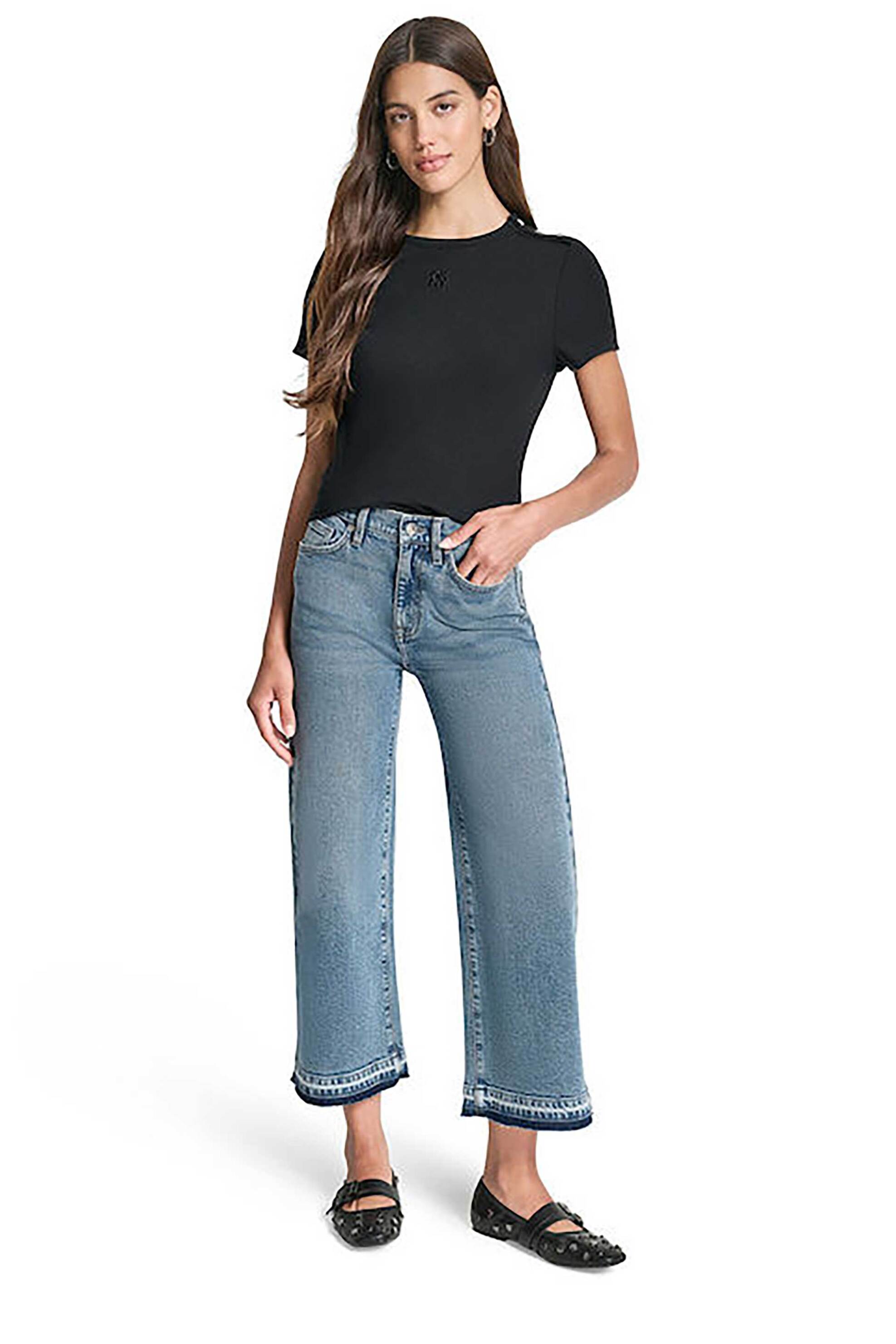 DKNY γυναικείο τζιν παντελόνι Relaxed Fit - DJ6C4207 Denim Blue