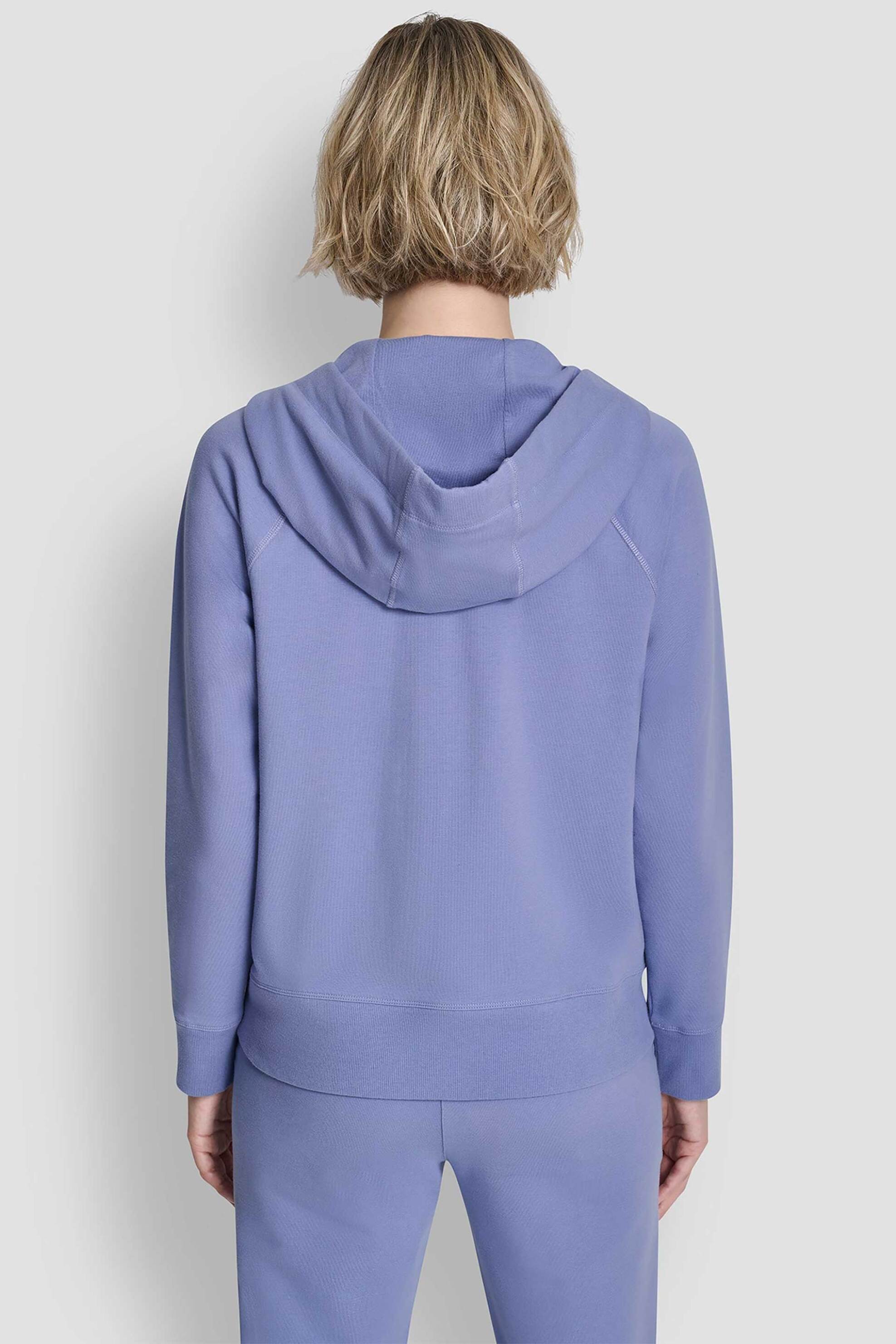 DKNY γυναικεία ζακέτα φούτερ με κουκούλα και ρυθμιζόμενο κορδόνι με λογότυπο - DP6J9510 Μπλε φωτογραφία