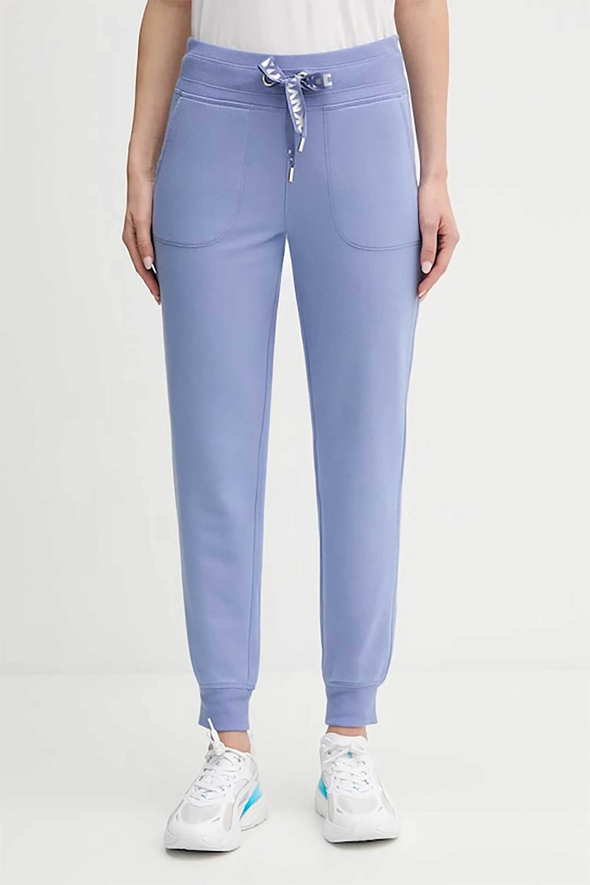DKNY γυναικείο παντελόνι φόρμας μονόχρωμο - DP6P3496 Μπλε