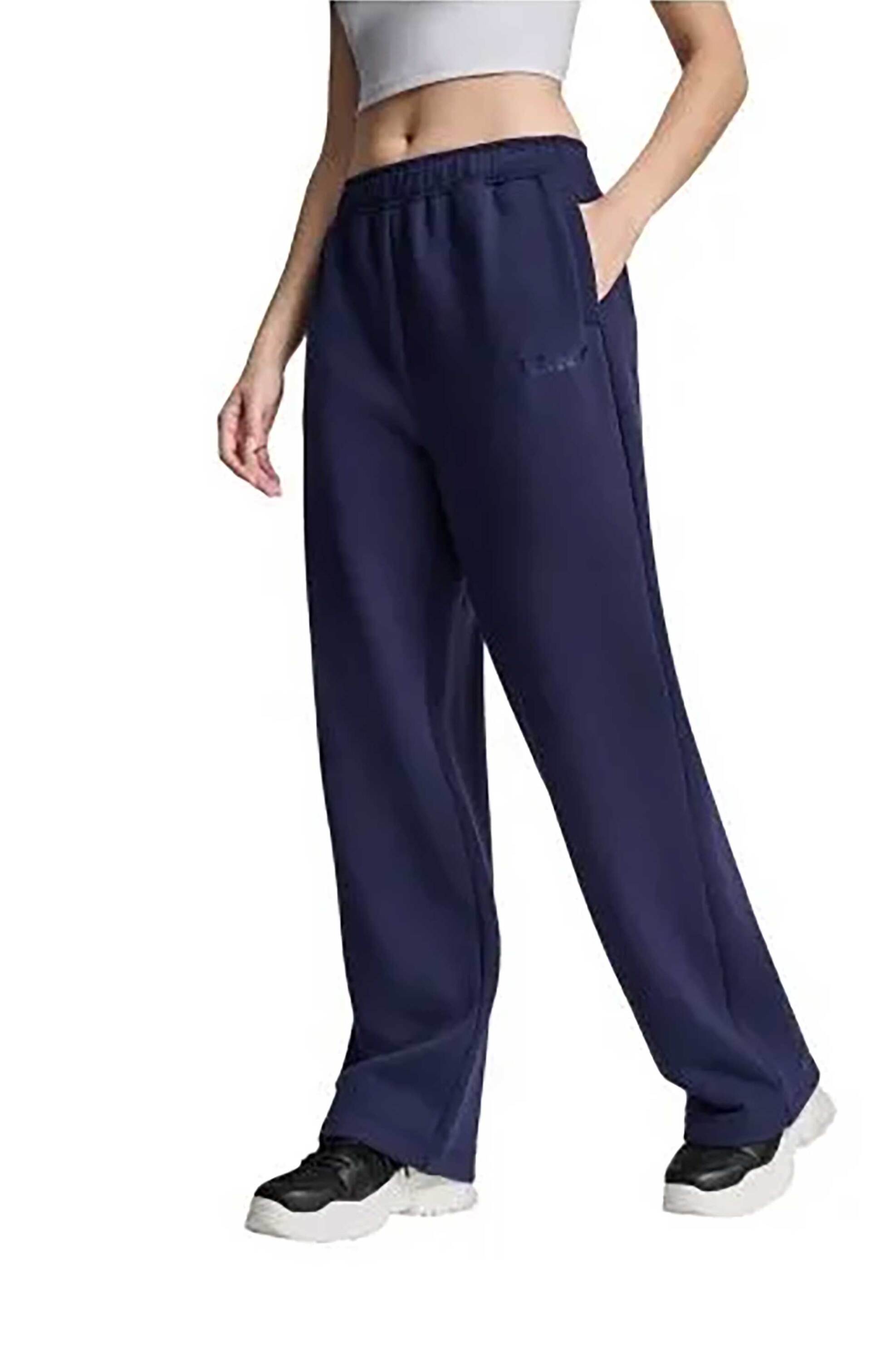 DKNY γυναικείο παντελόνι φόρμας με logo print μονόχρωμο - DP6P3795 Σκούρο Μπλε φωτογραφία