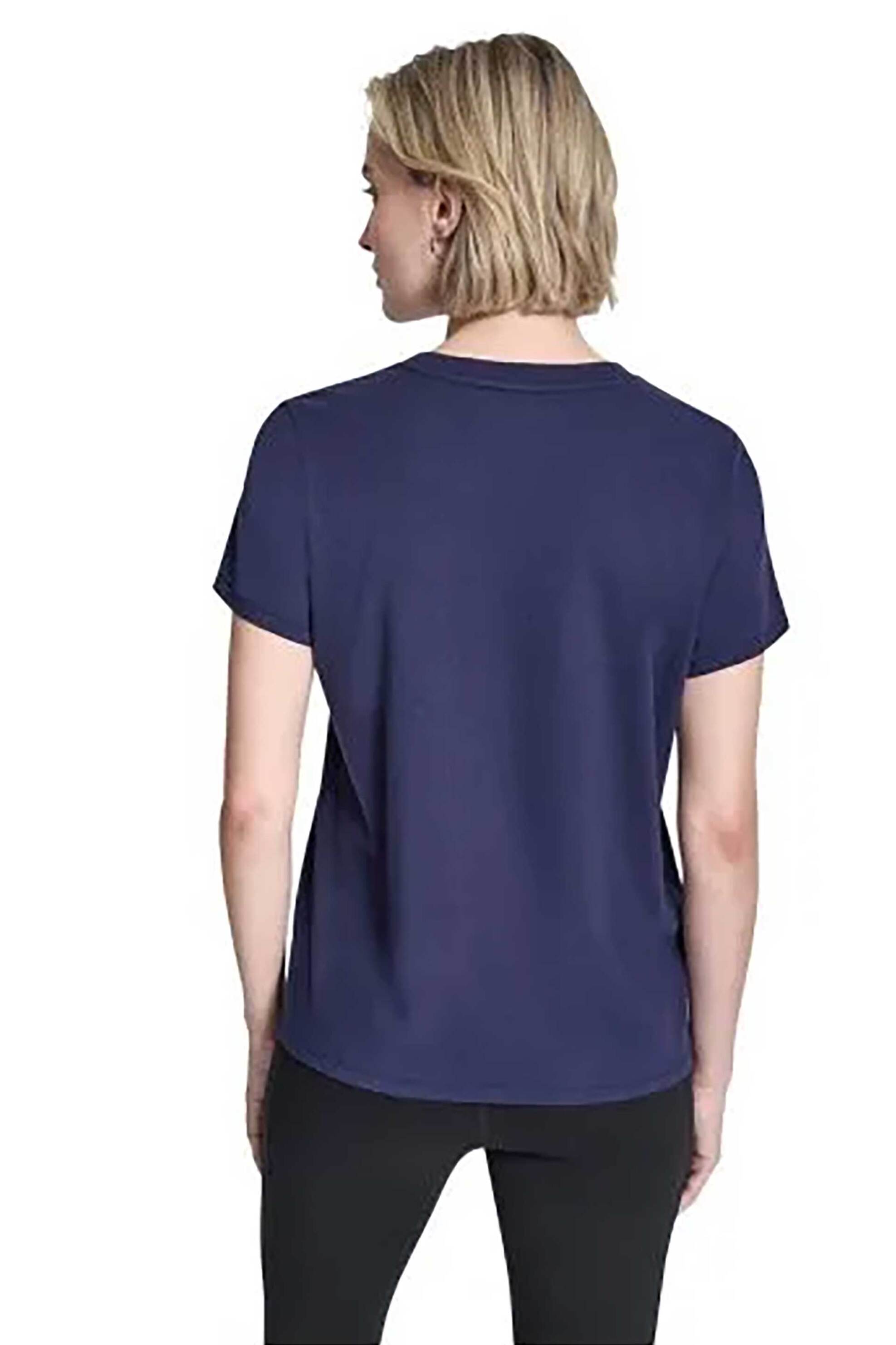 DKNY DKNY γυναικείο T-shirt με logo print απο στρας - DP6T1533 Σκούρο Μπλε - 3