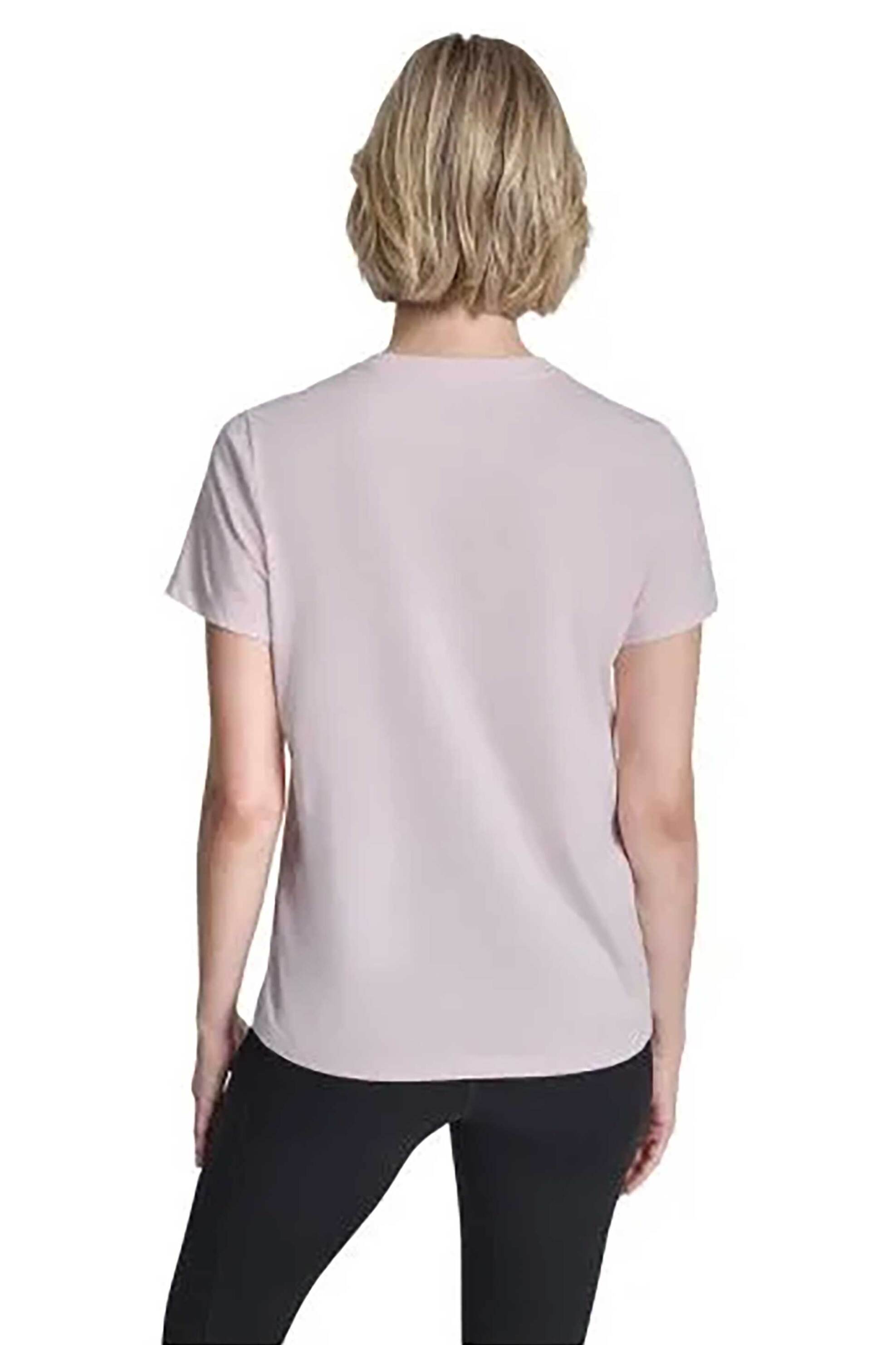 DKNY DKNY γυναικείο T-shirt με logo print απο στρας - DP6T1533 Ροζ - 3
