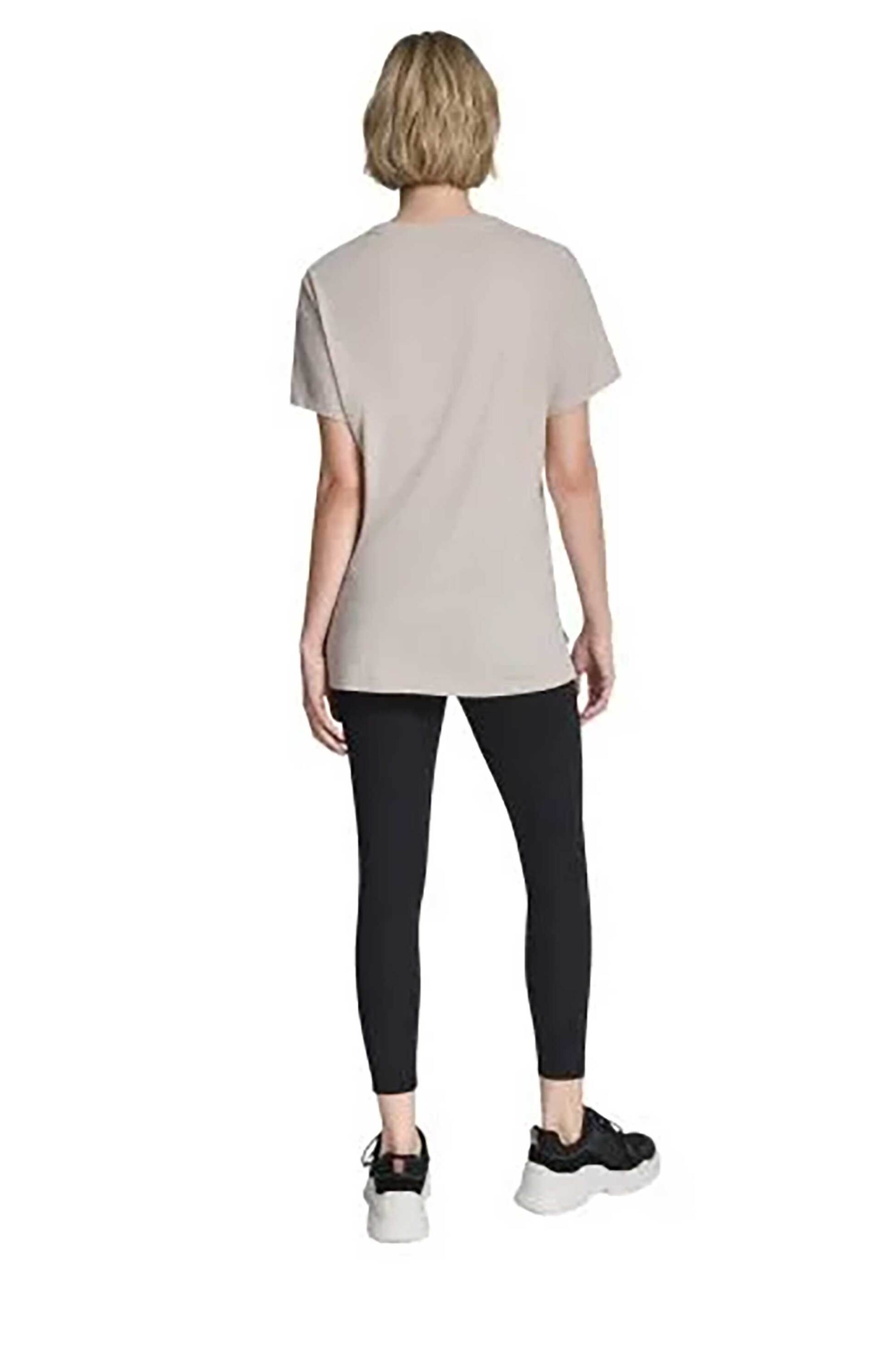 DKNY DKNY γυναικείο T-shirt με ανάγλυφο λογότυπο - DP6T1534 Εκρού - 3