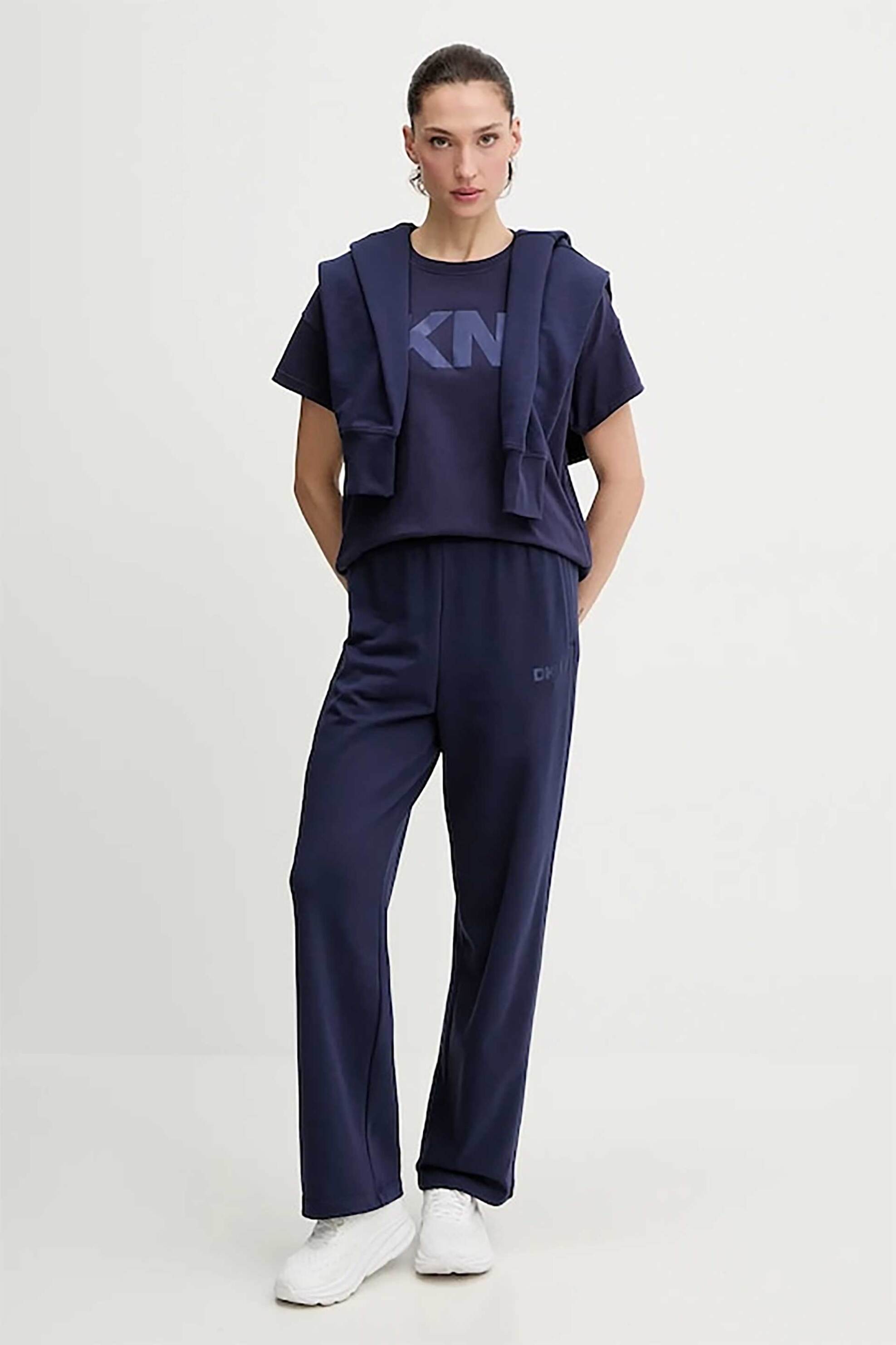 DKNY DKNY γυναικείο T-shirt με ανάγλυφο λογότυπο - DP6T1534 Σκούρο Μπλε - 2