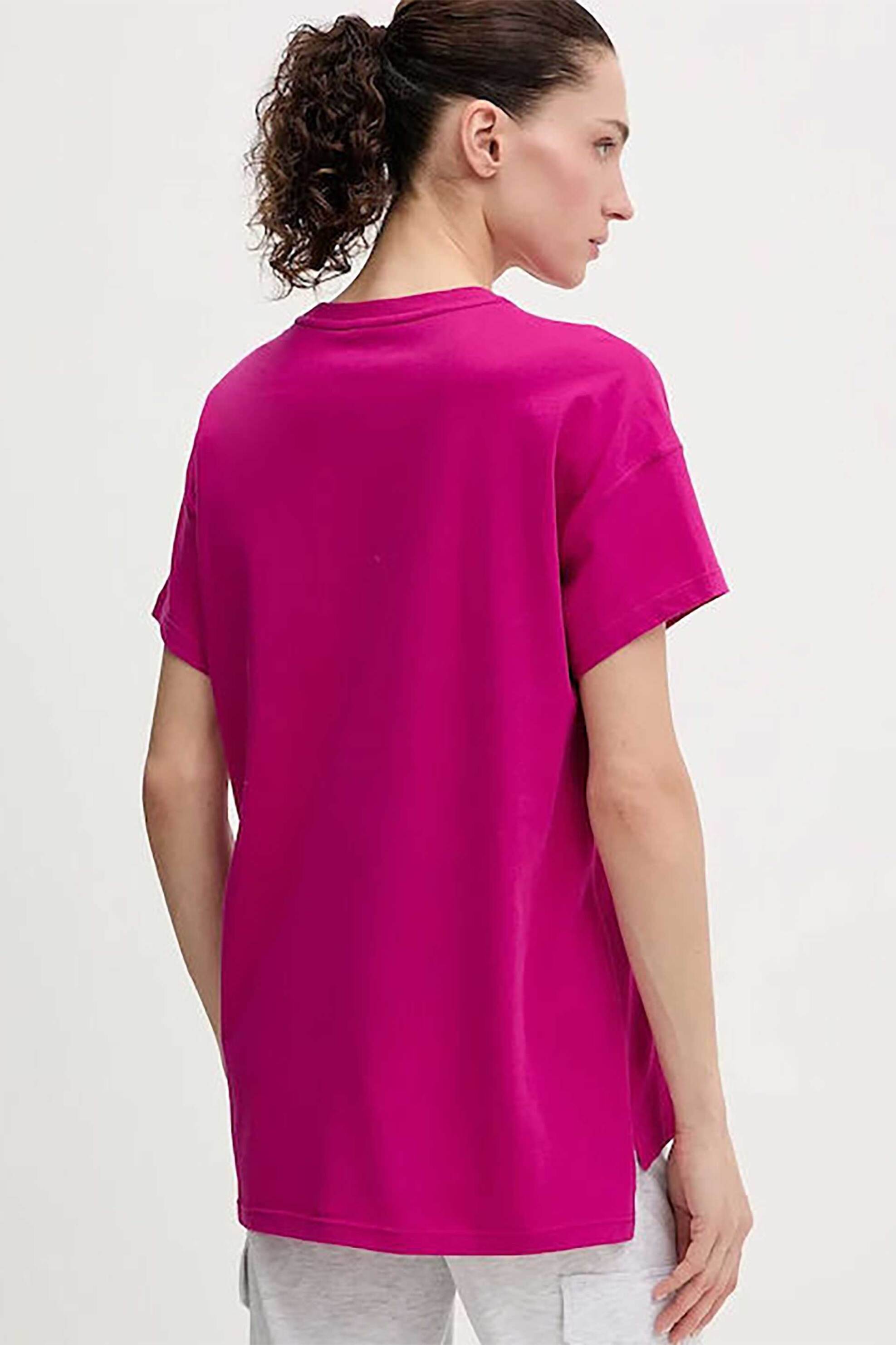 DKNY DKNY γυναικείο T-shirt με ανάγλυφο λογότυπο - DP6T1534 Φούξια - 3