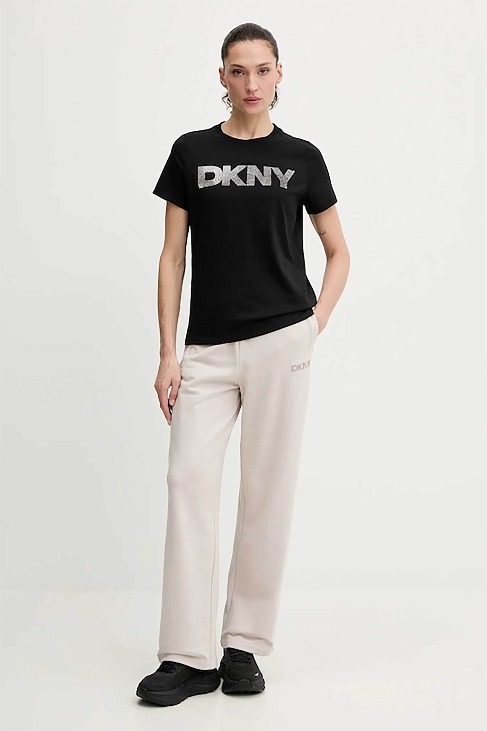 DKNY DKNY γυναικείο T-shirt με logo print απο στρας - DP6T1557 Μαύρο - 2