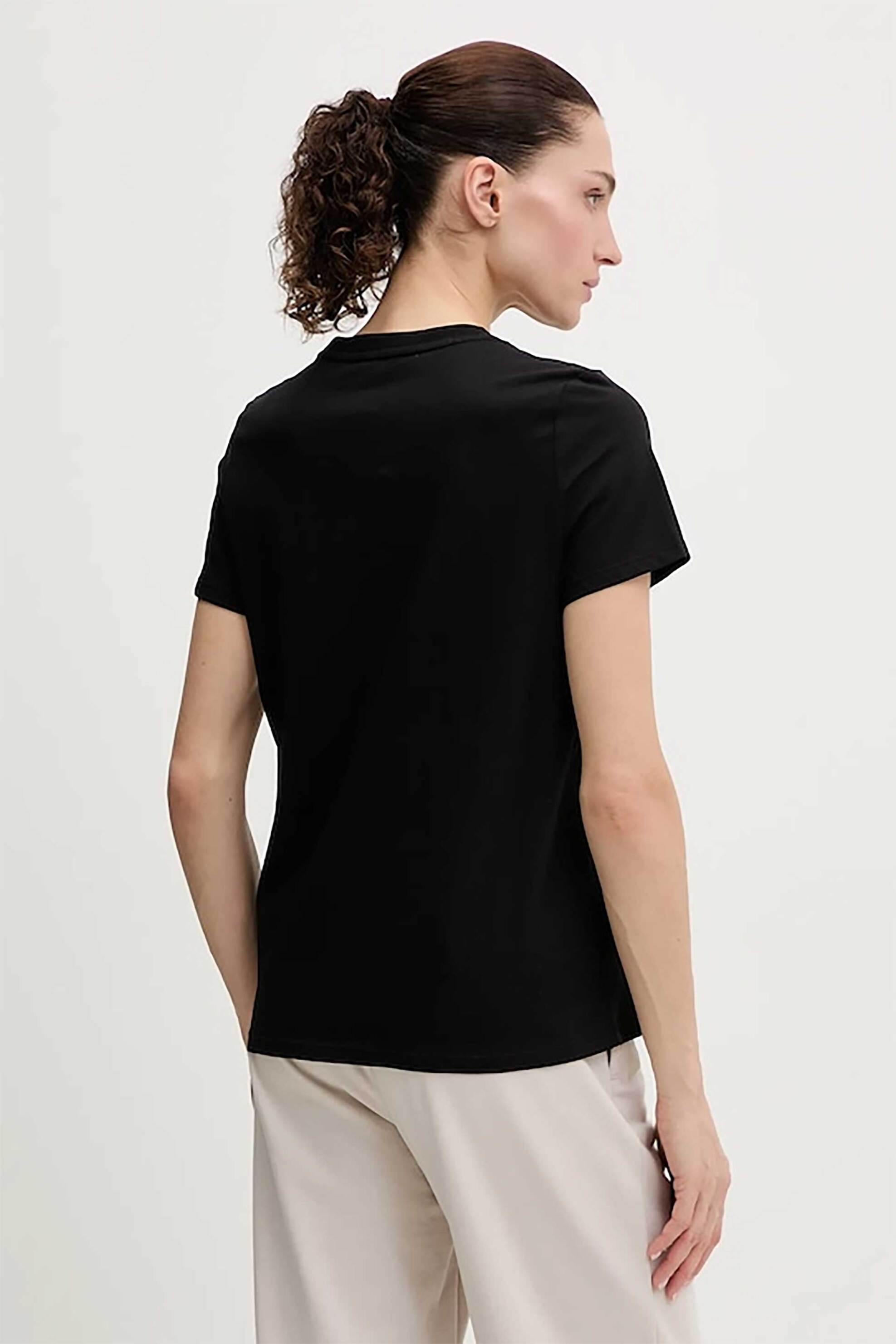 DKNY DKNY γυναικείο T-shirt με logo print απο στρας - DP6T1557 Μαύρο - 3