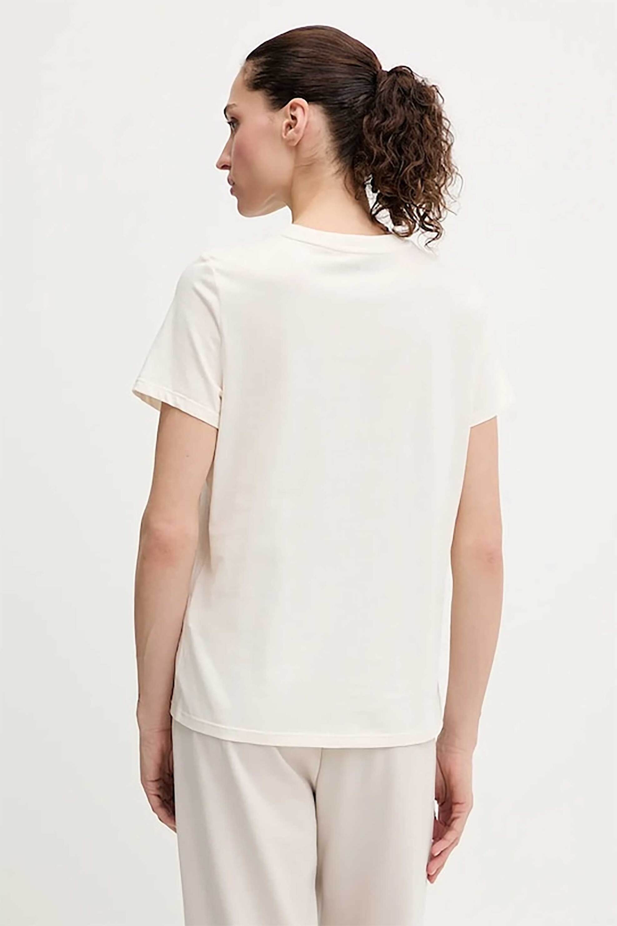 DKNY DKNY γυναικείο T-shirt με logo print απο στρας - DP6T1557 Μπεζ - 3