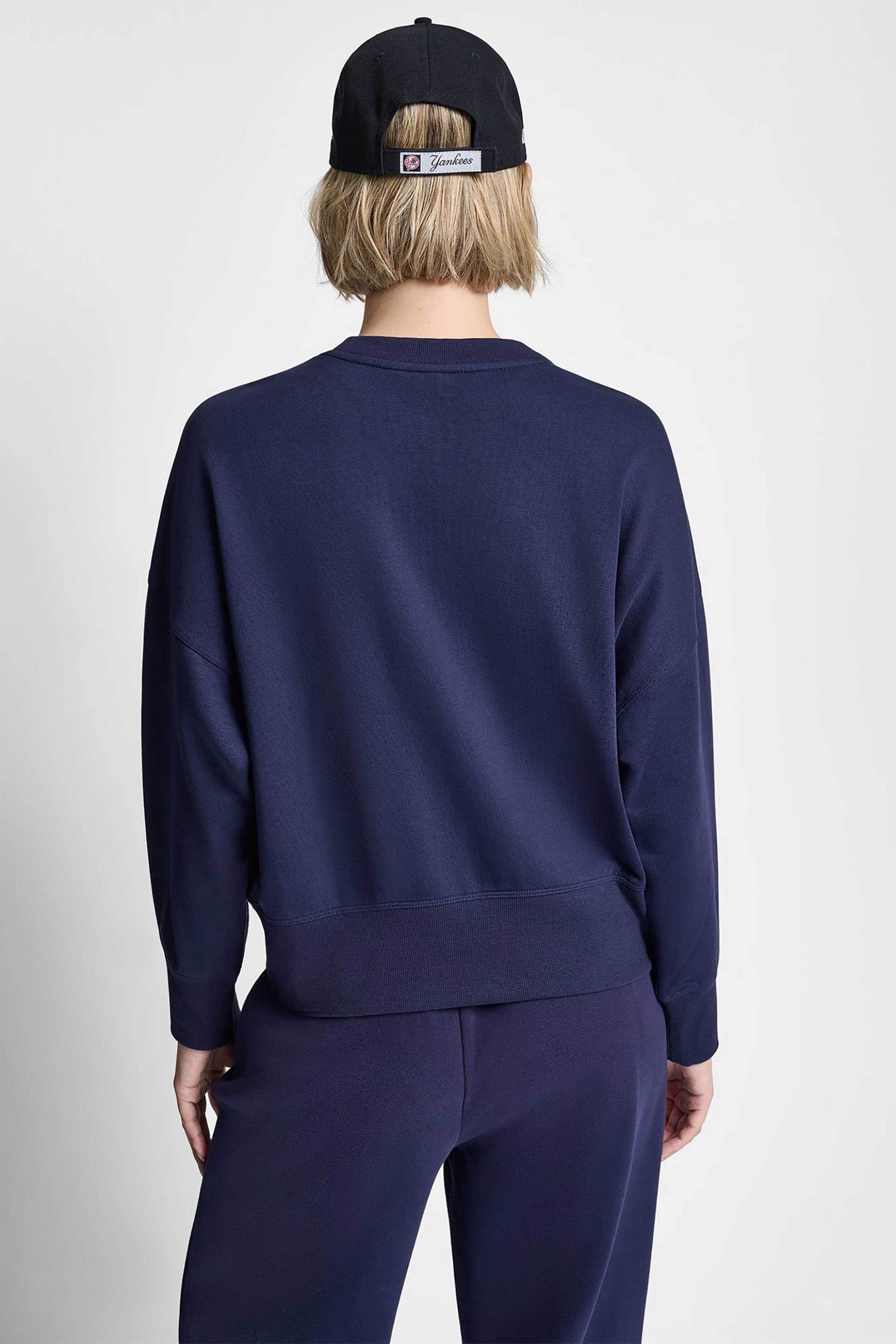 DKNY γυναικεία μπλούζα φούτερ με ανάγλυφο λογότυπο - DP6T1561 Σκούρο Μπλε φωτογραφία