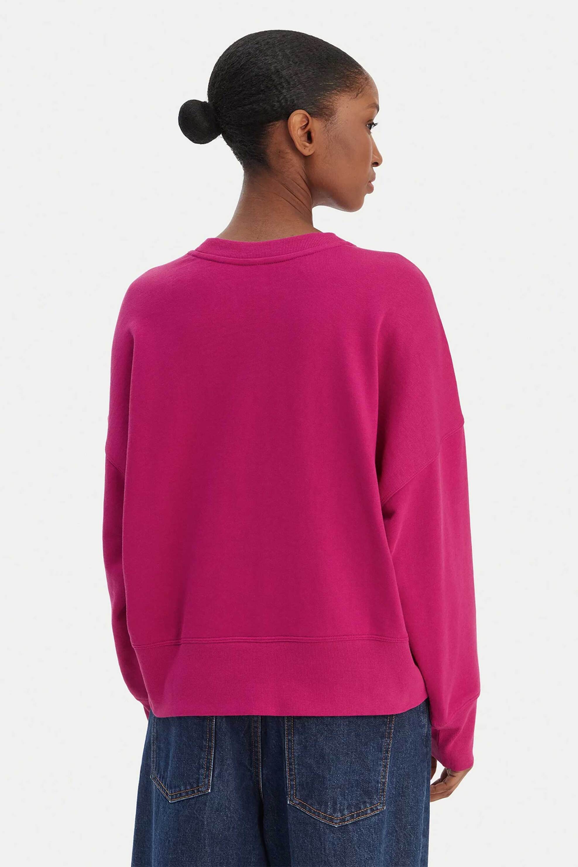 DKNY γυναικεία μπλούζα φούτερ με ανάγλυφο λογότυπο - DP6T1561 Φούξια φωτογραφία