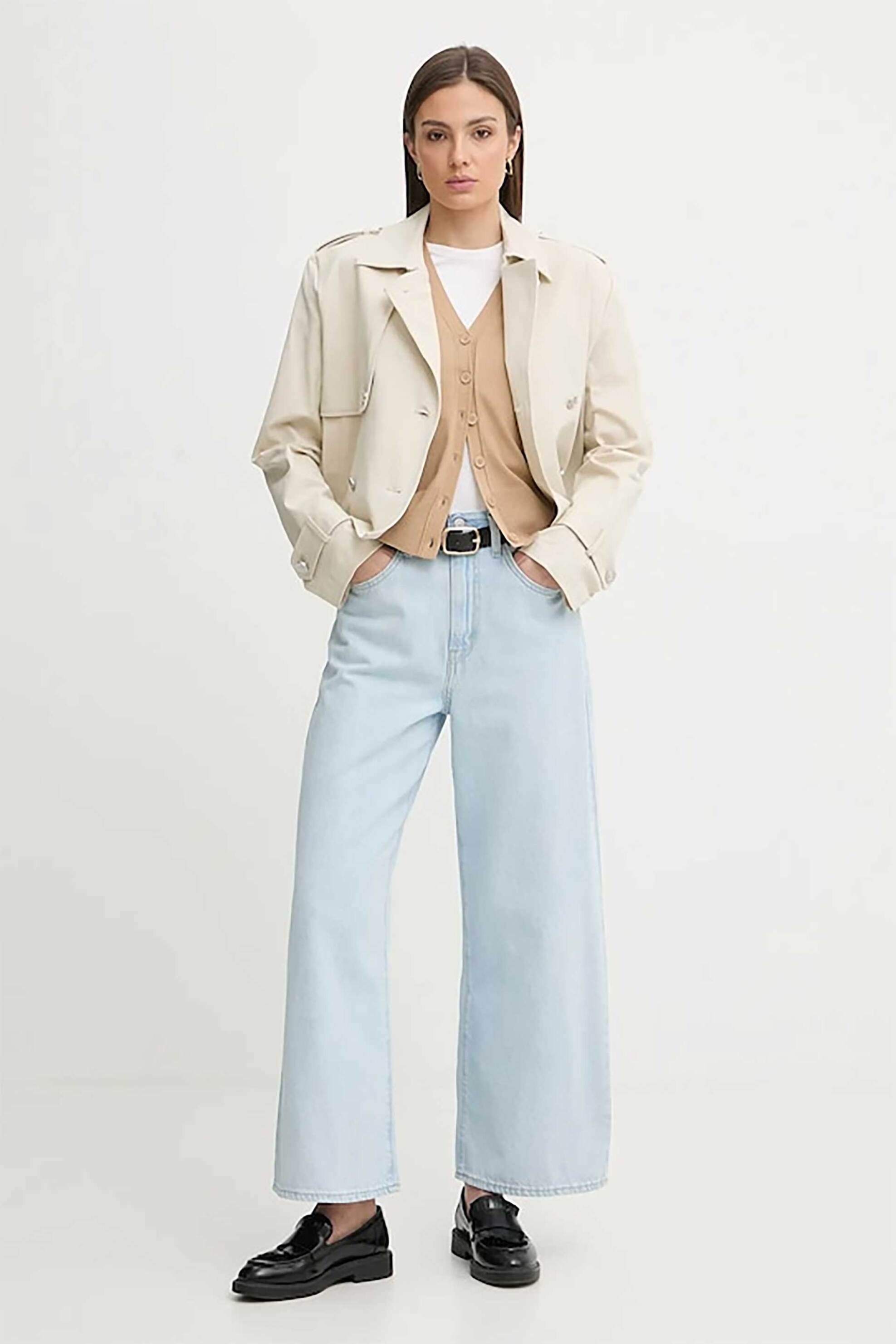 DKNY γυναικείο κοντό καπαρτινάκι - P5KJTD40 Μπεζ φωτογραφία