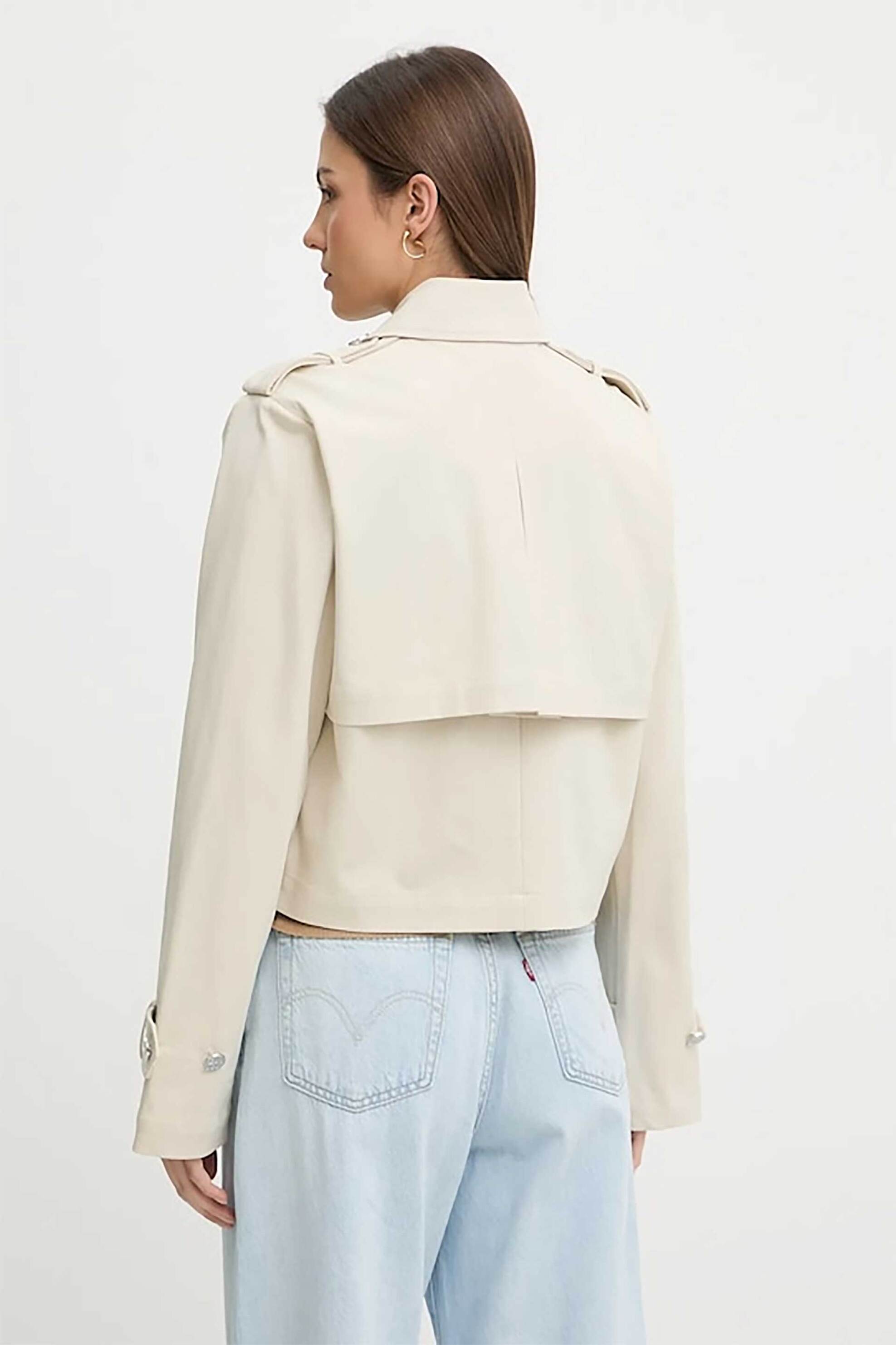 DKNY γυναικείο κοντό καπαρτινάκι - P5KJTD40 Μπεζ φωτογραφία