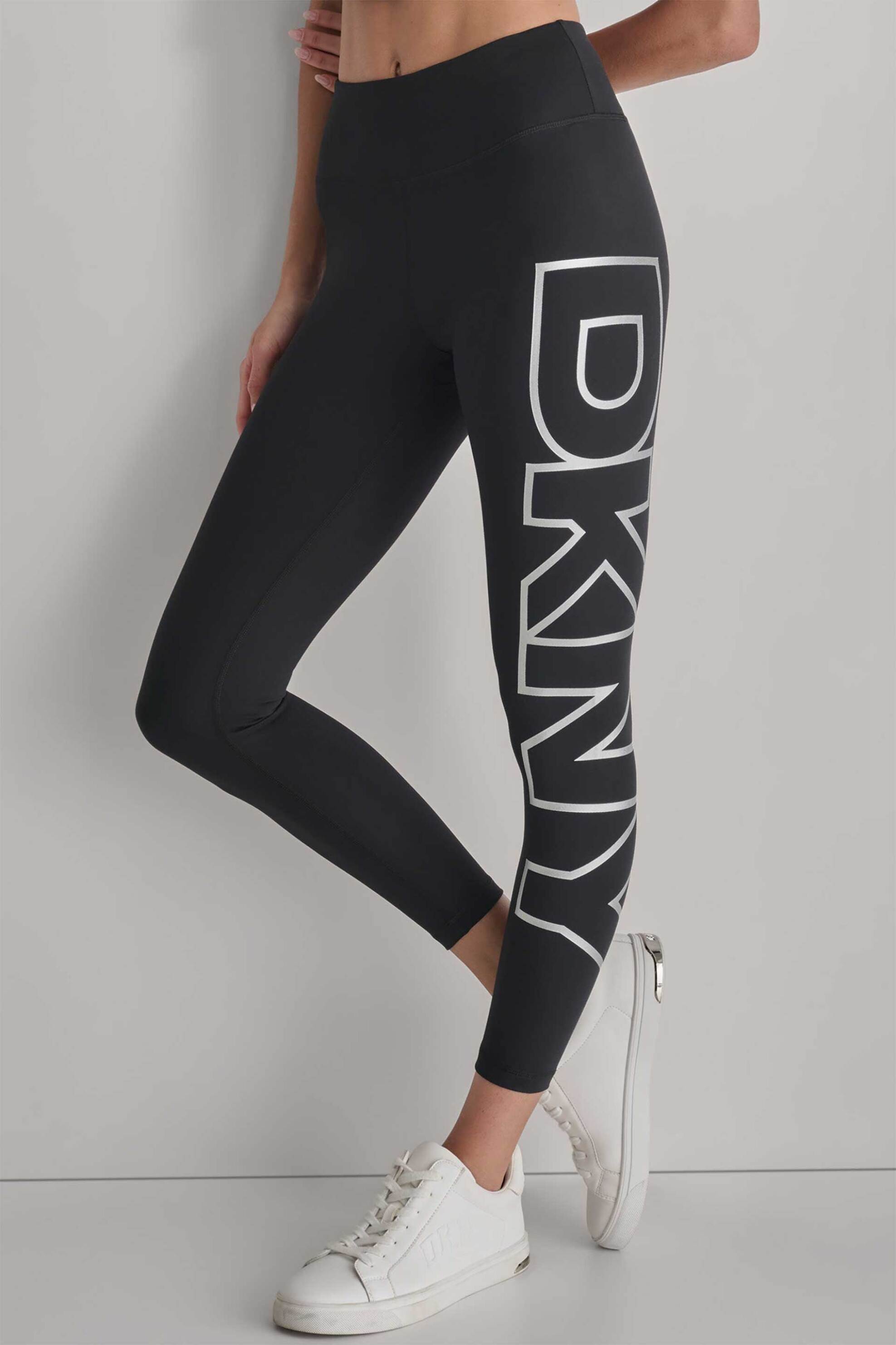 Dkny Γυναικείο Κολάν με Logo Print - Dp4P3453 Μαύρο