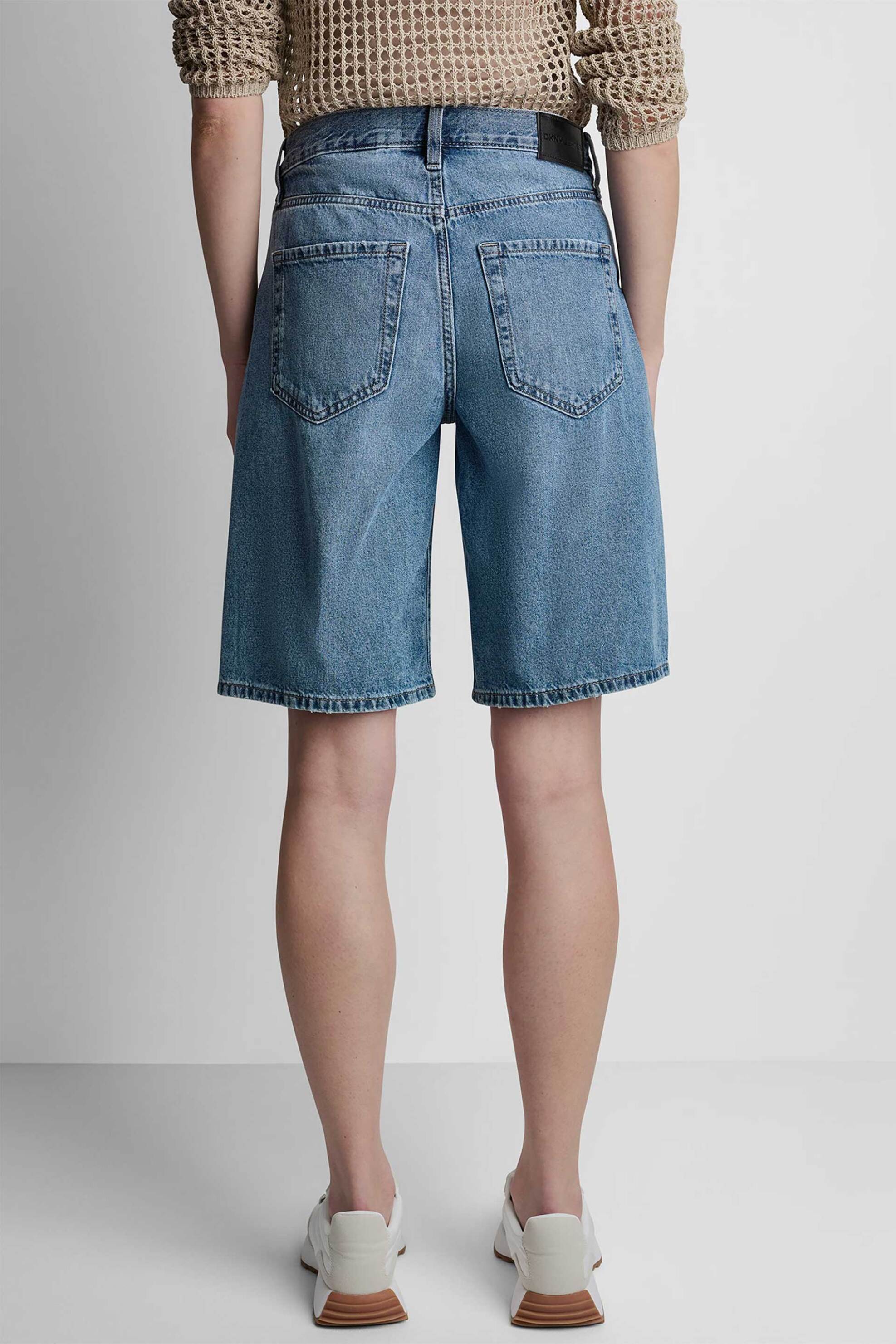 Dkny Γυναικεία Denim Βερμούδα Relaxed Fit - Dj5S8053 Blue