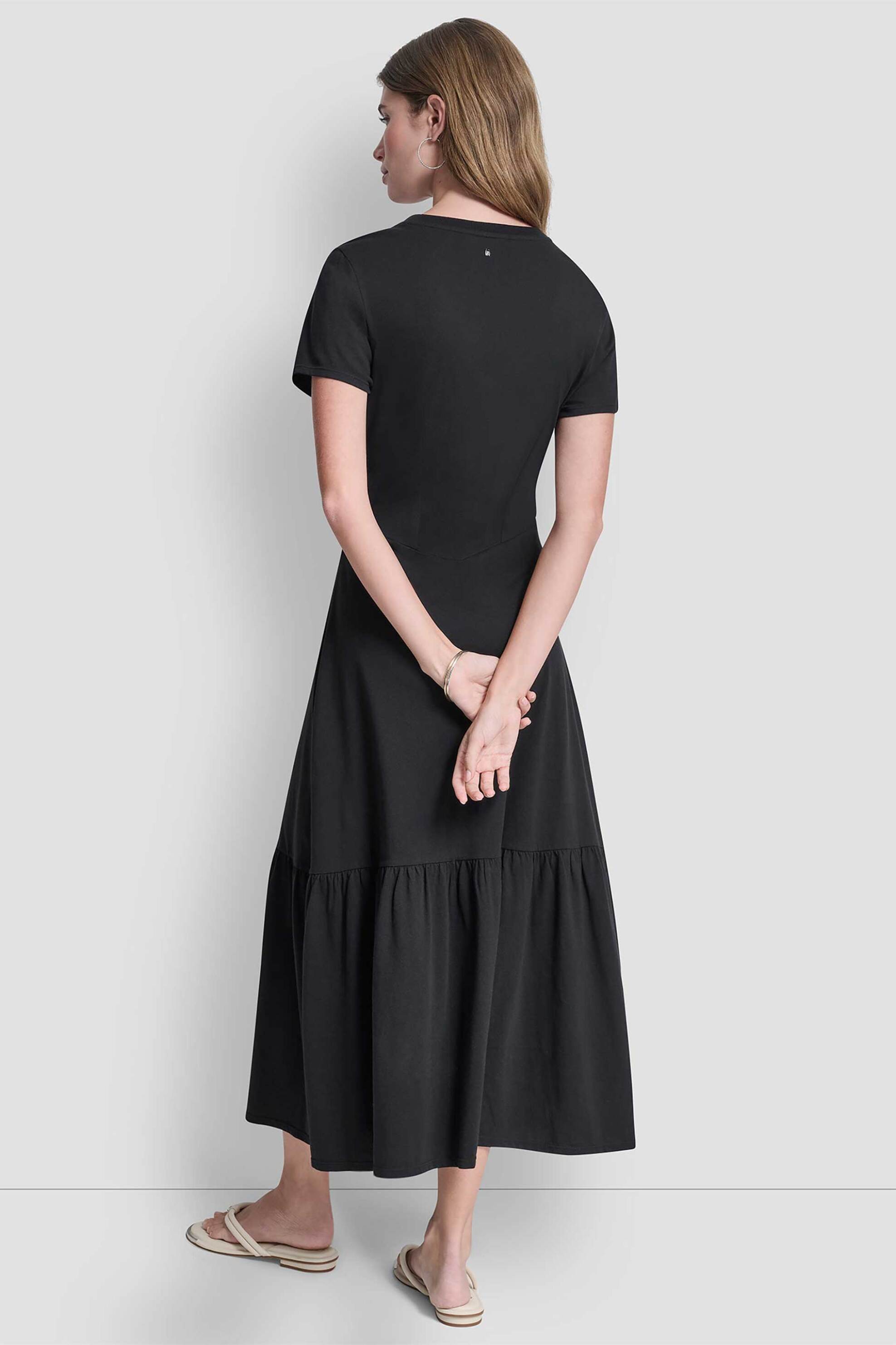 Dkny Γυναικείο Midi Φόρεμα Μονόχρωμο - Dj6D9175 Μαύρο