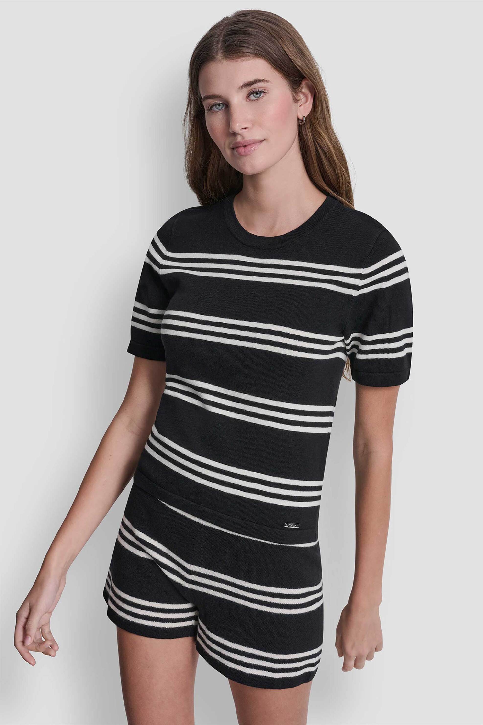 DKNY DKNY γυναικεία μπλούζα ριγέ - DJ6R0129 Μαύρο - 2