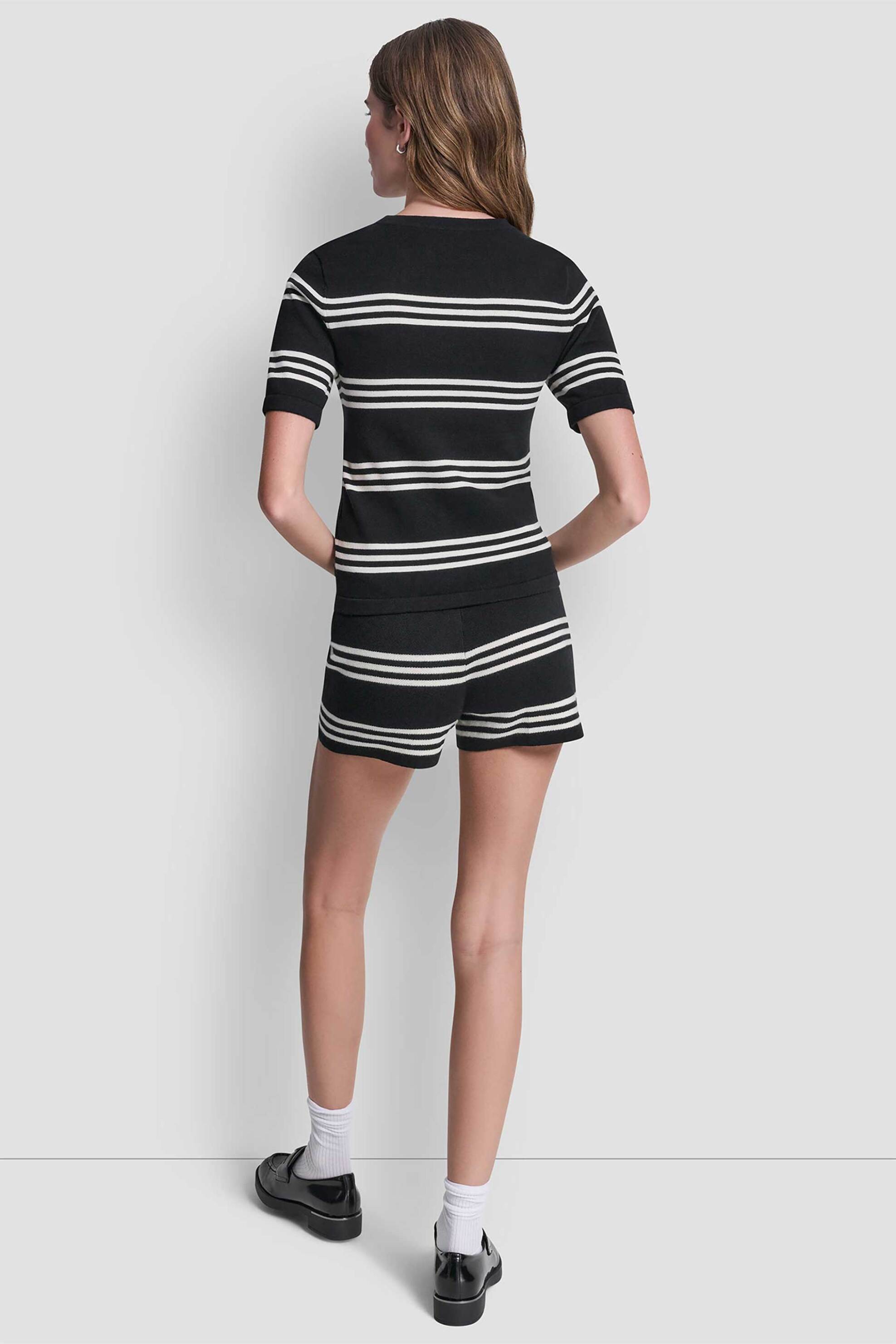 Dkny Γυναικεία Μπλούζα Ριγέ - Dj6R0129 Μαύρο
