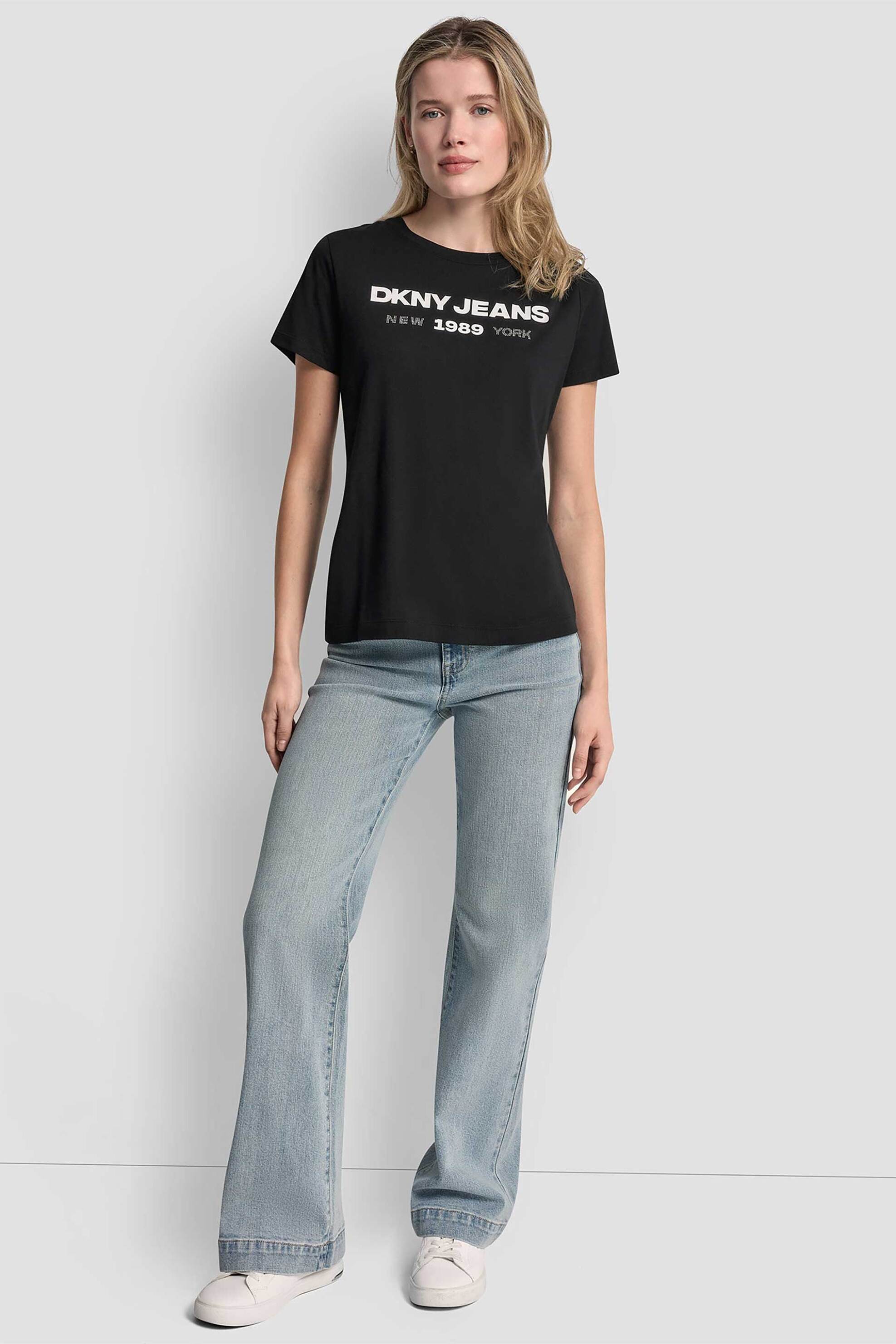 DKNY DKNY γυναικείο T-shirt με logo print "1989" - DJ6T1747 Μαύρο - 2
