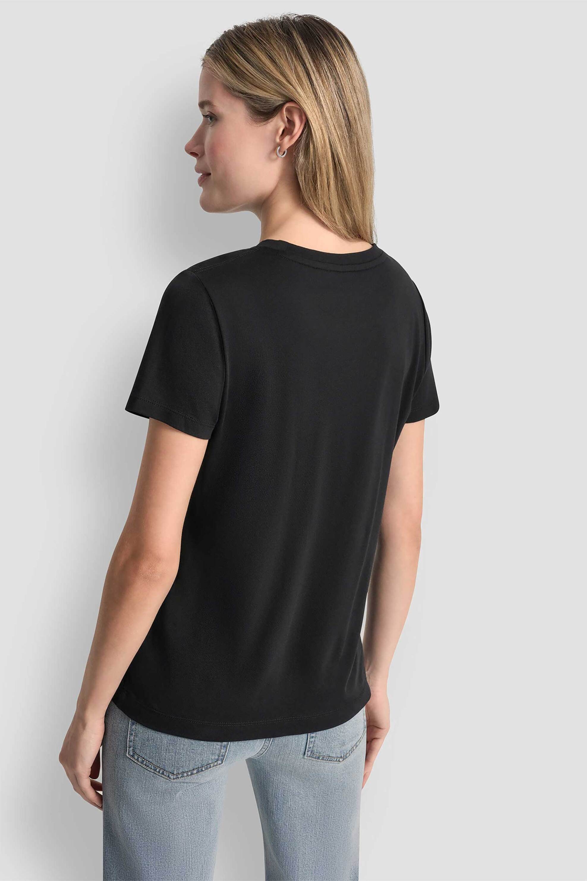 Dkny Γυναικείο T-Shirt με Logo Print 1989 - Dj6T1747 Μαύρο