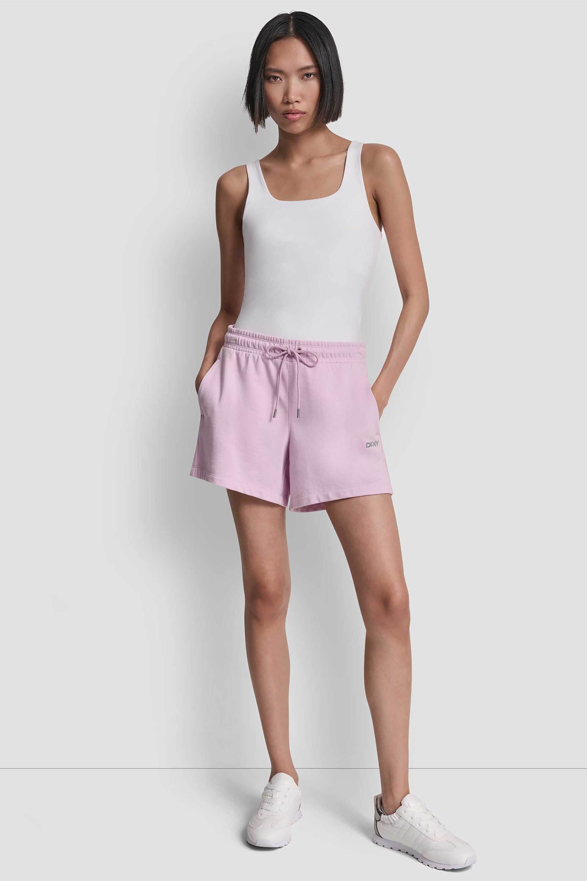 DKNY γυναικείο σορτς με logo - DP6S5292 Λιλά