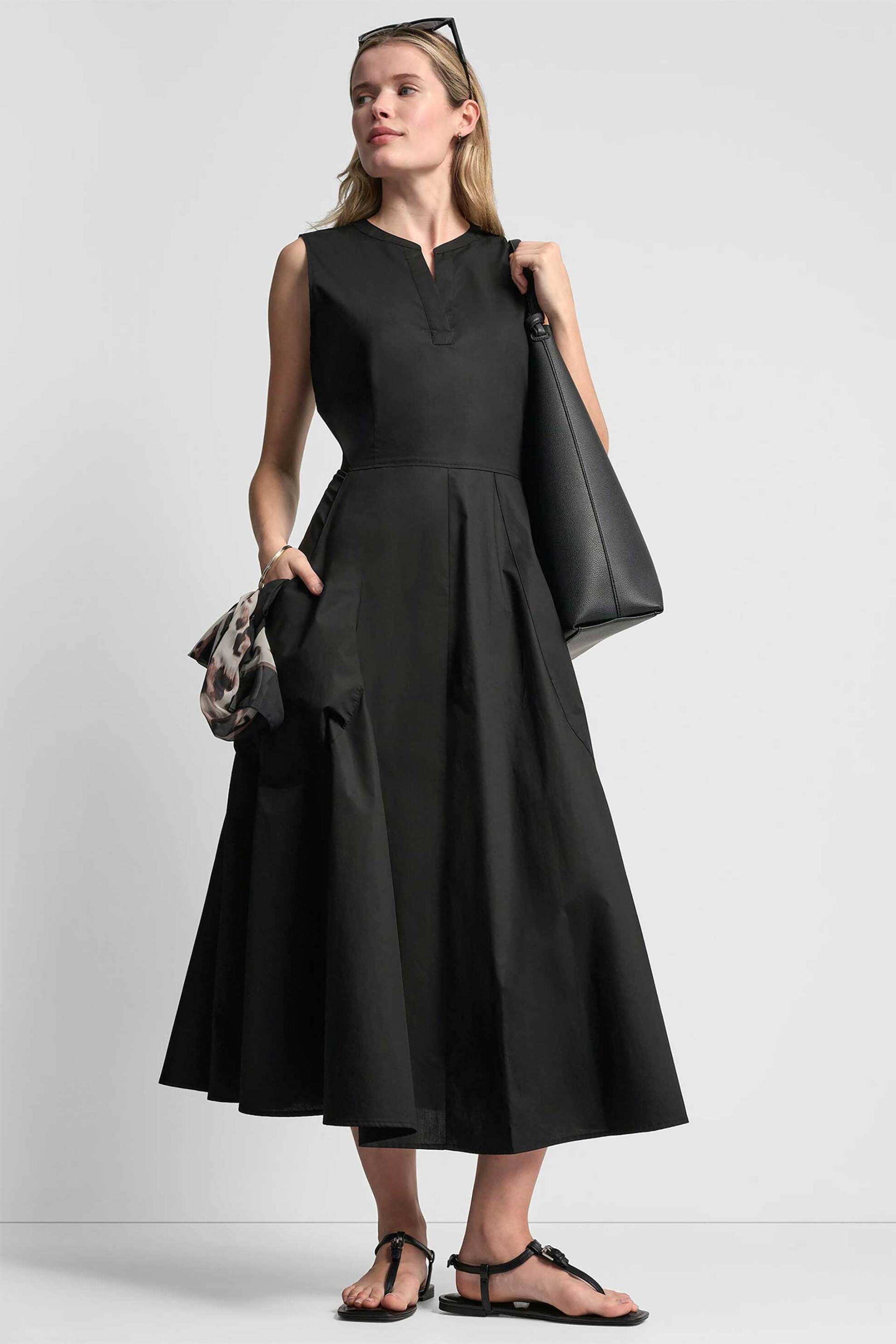 DKNY γυναικείο φόρεμα αμάνικο - DJ6D9193 Μαύρο