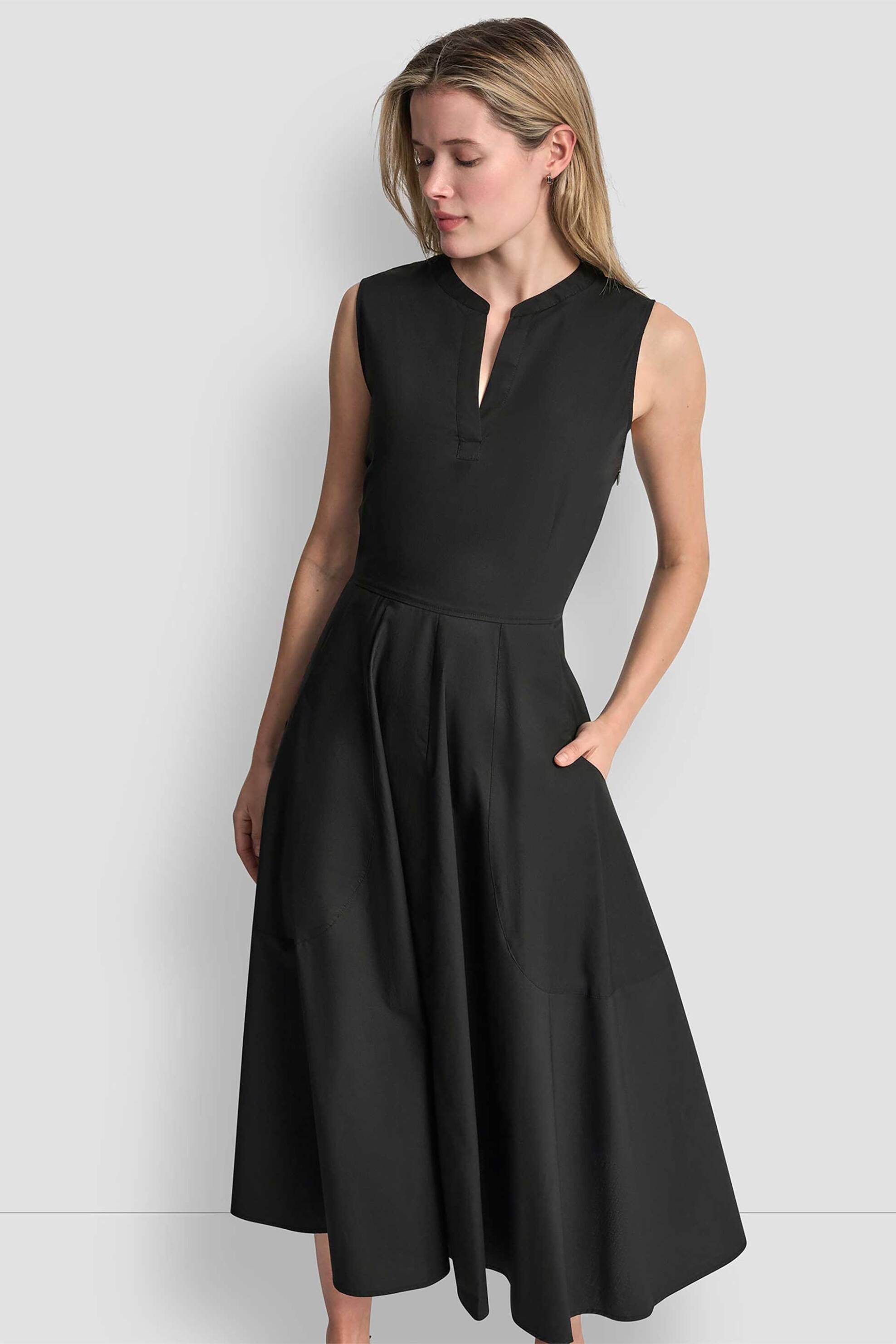 DKNY DKNY γυναικείο φόρεμα αμάνικο - DJ6D9193 Μαύρο - 2