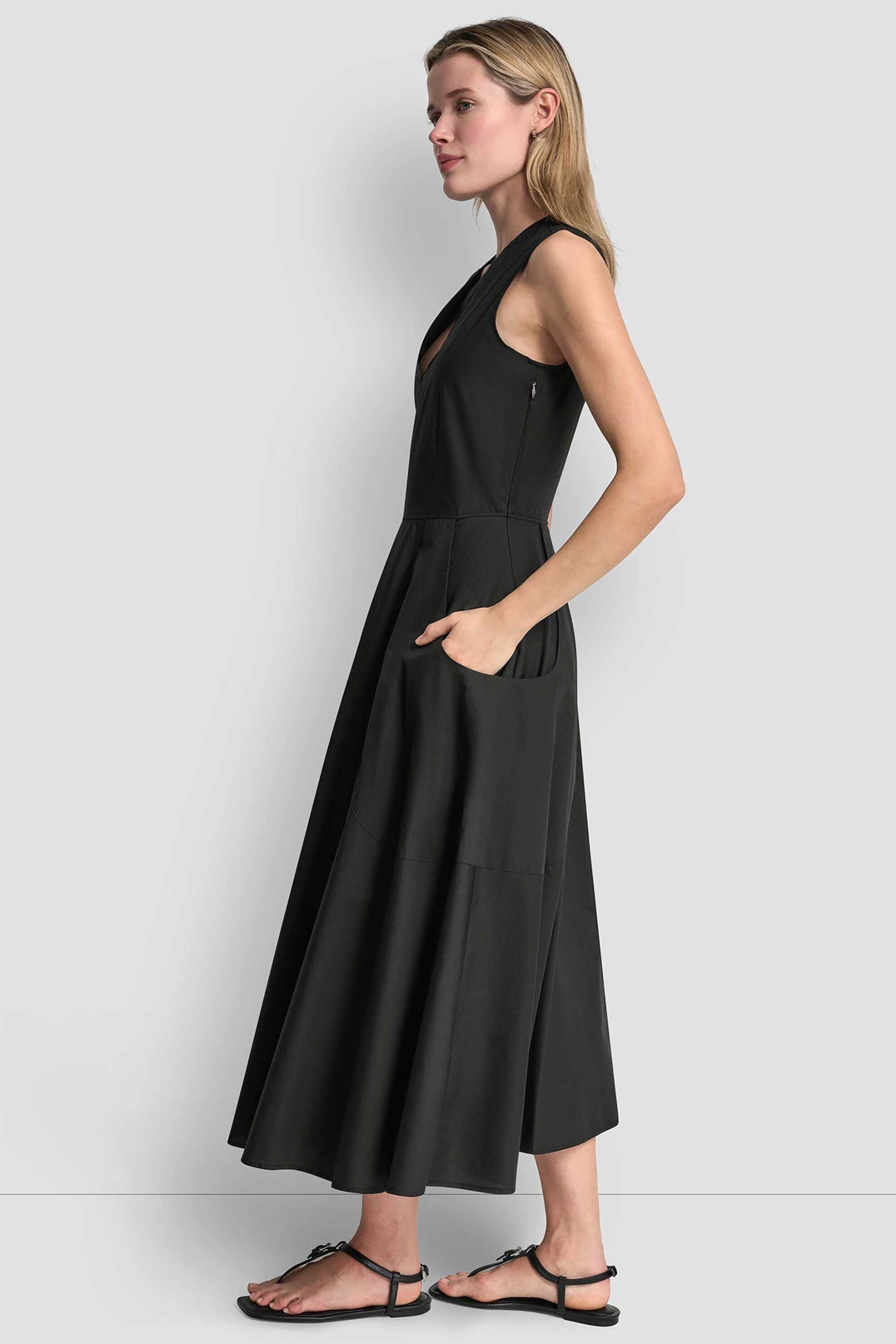 DKNY DKNY γυναικείο φόρεμα αμάνικο - DJ6D9193 Μαύρο - 3