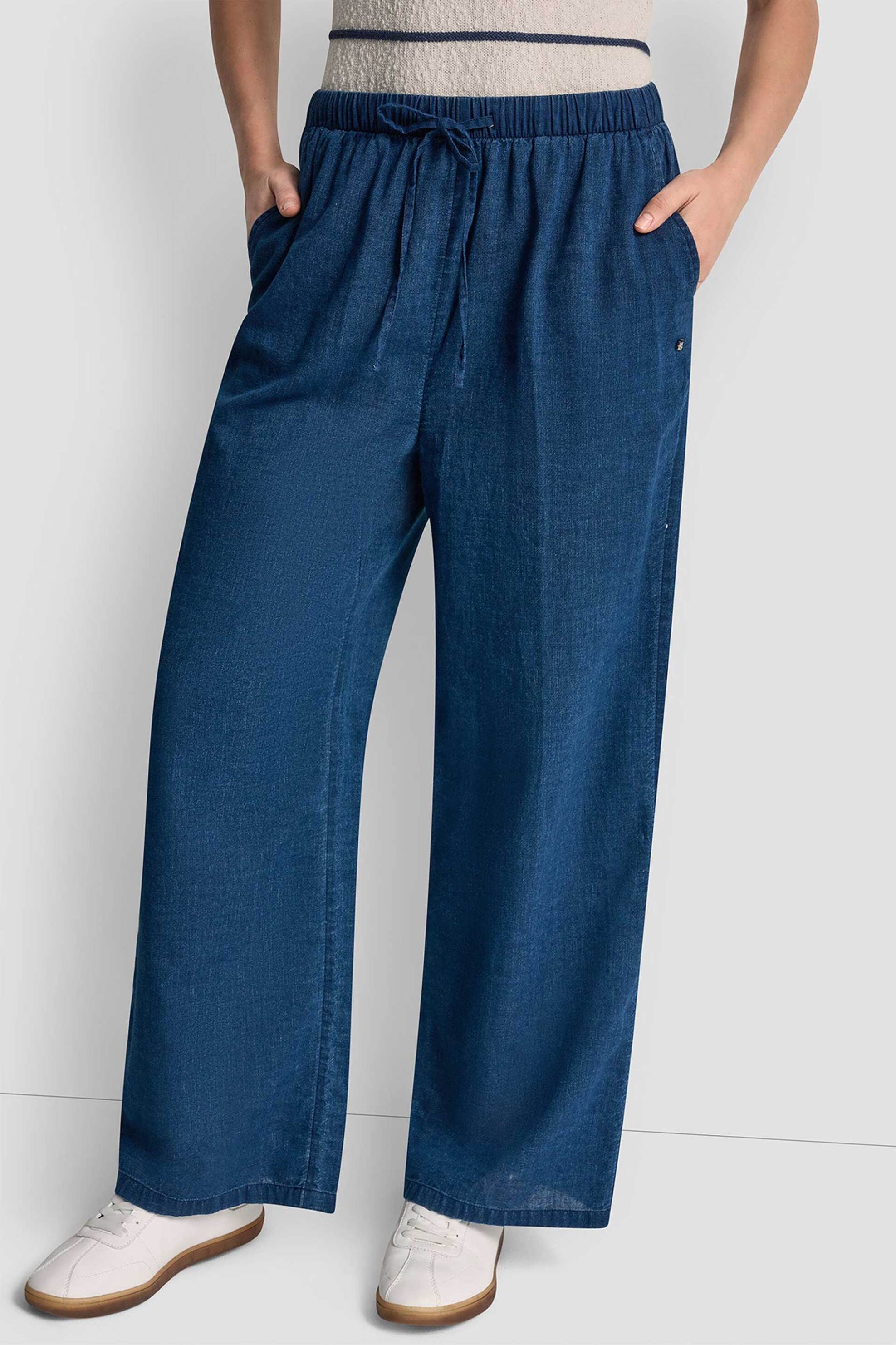 DKNY DKNY γυναικείο denim παντελόνι Straight Fit - DJ6P3136 Denim Blue - 2