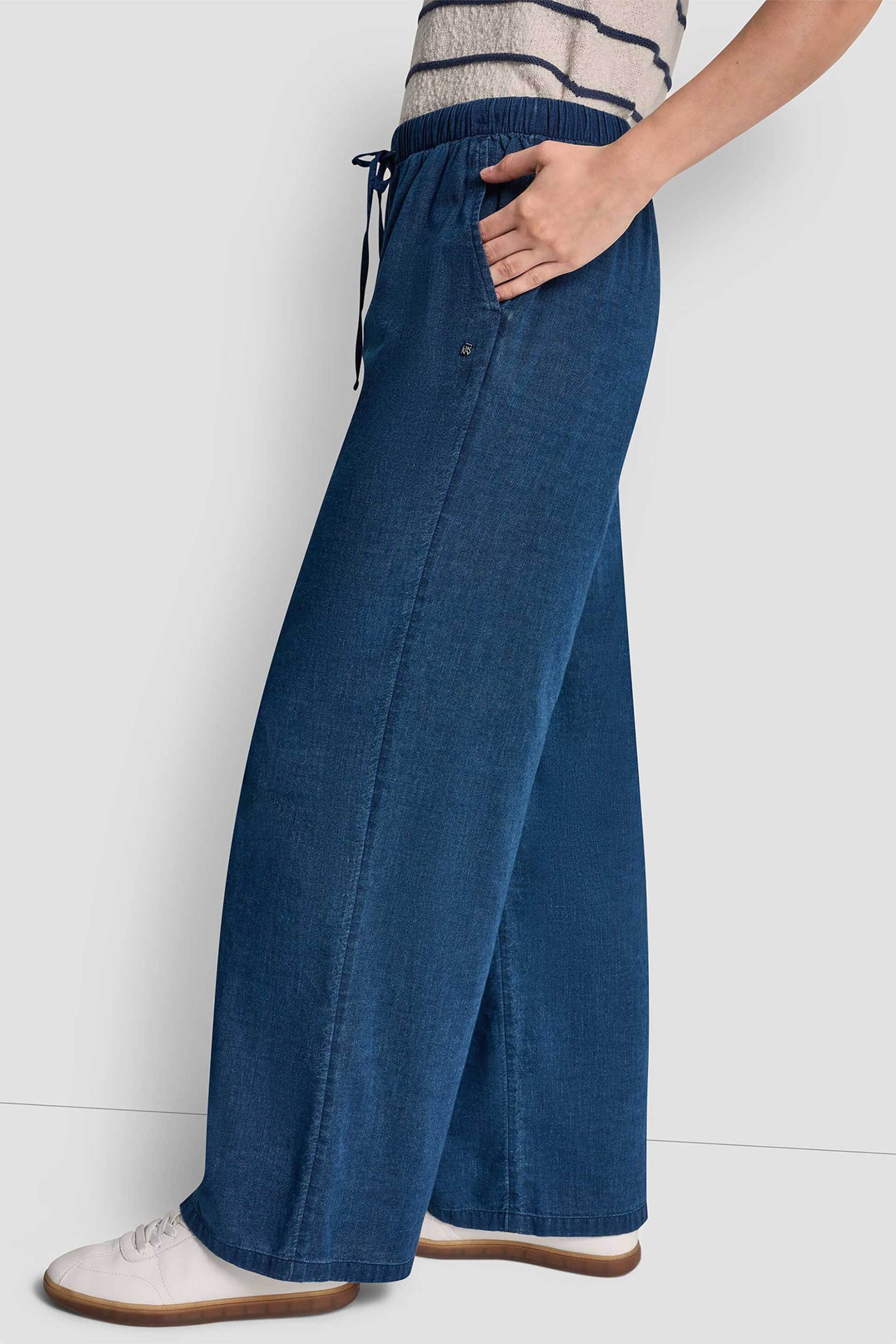 DKNY DKNY γυναικείο denim παντελόνι Straight Fit - DJ6P3136 Denim Blue - 3