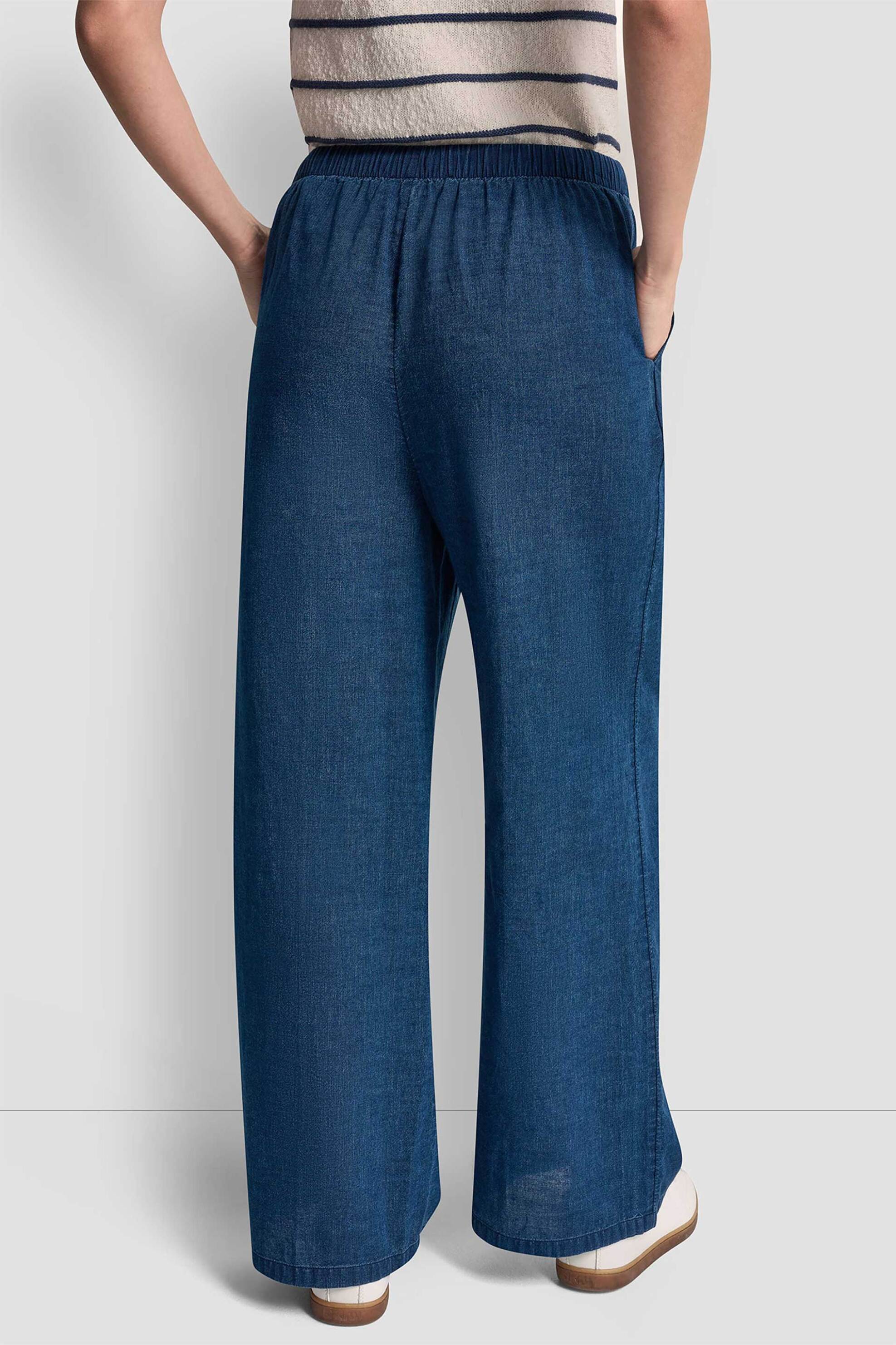 Dkny Γυναικείο Denim Παντελόνι Straight Fit - Dj6P3136 Blue