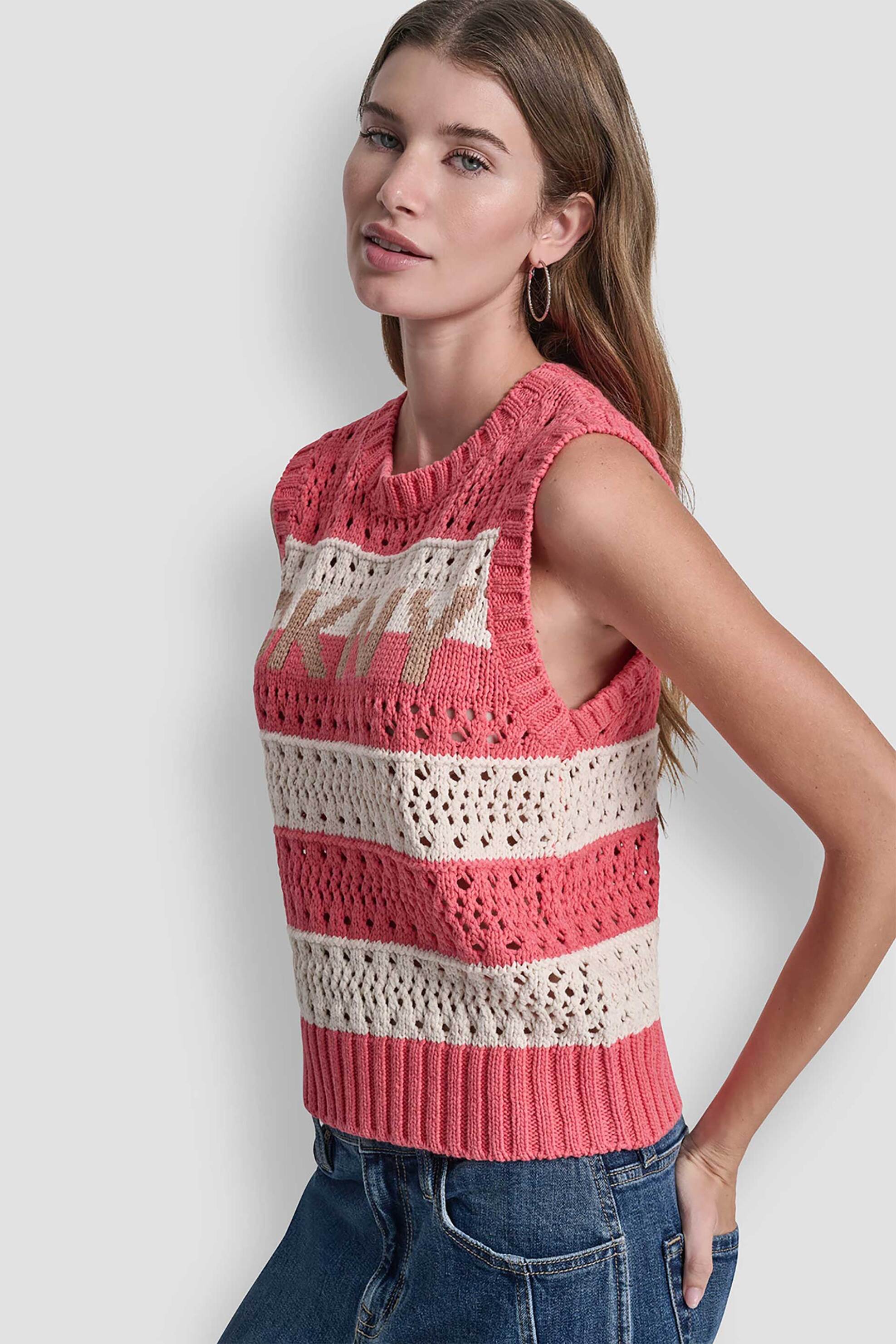 DKNY DKNY γυναικείο πουλόβερ αμάνικο - DJ6R0135 Ροζ - 2