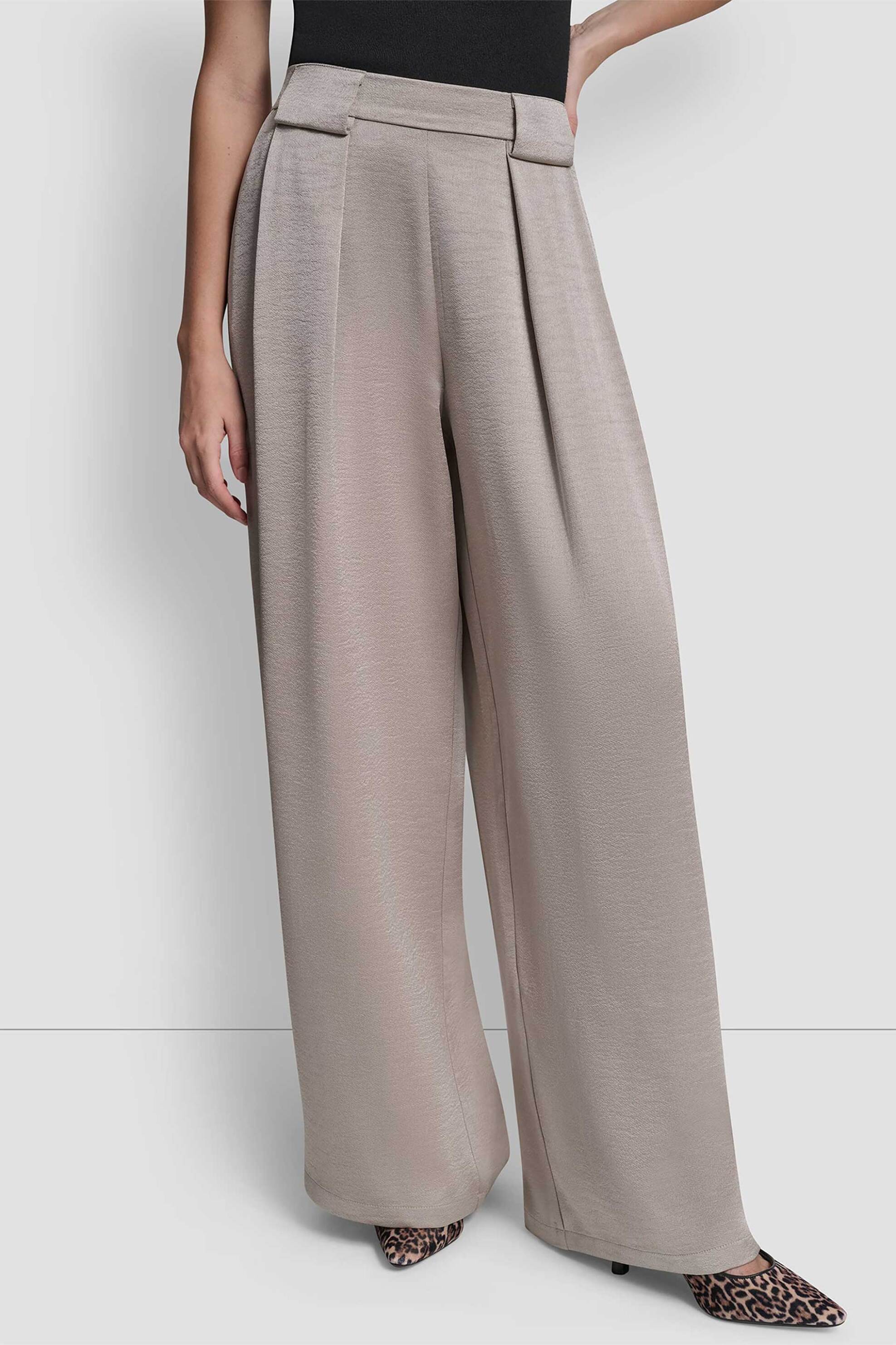 DKNY DKNY γυναικείo παντελόνι με πιέτες - P6AK7E57 Μπεζ - 2