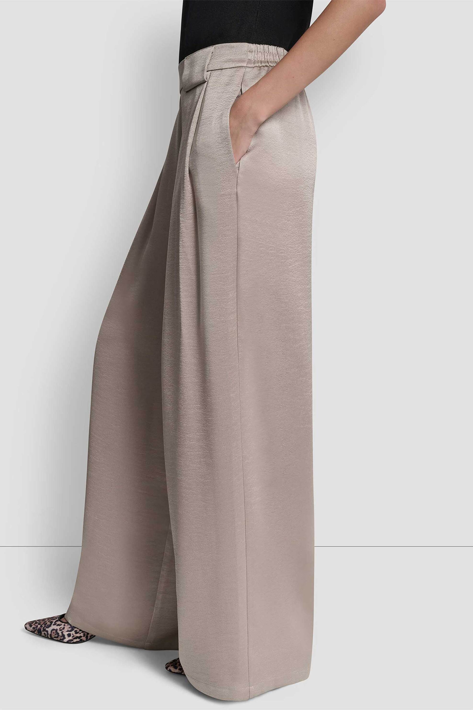 DKNY DKNY γυναικείo παντελόνι με πιέτες - P6AK7E57 Μπεζ - 3