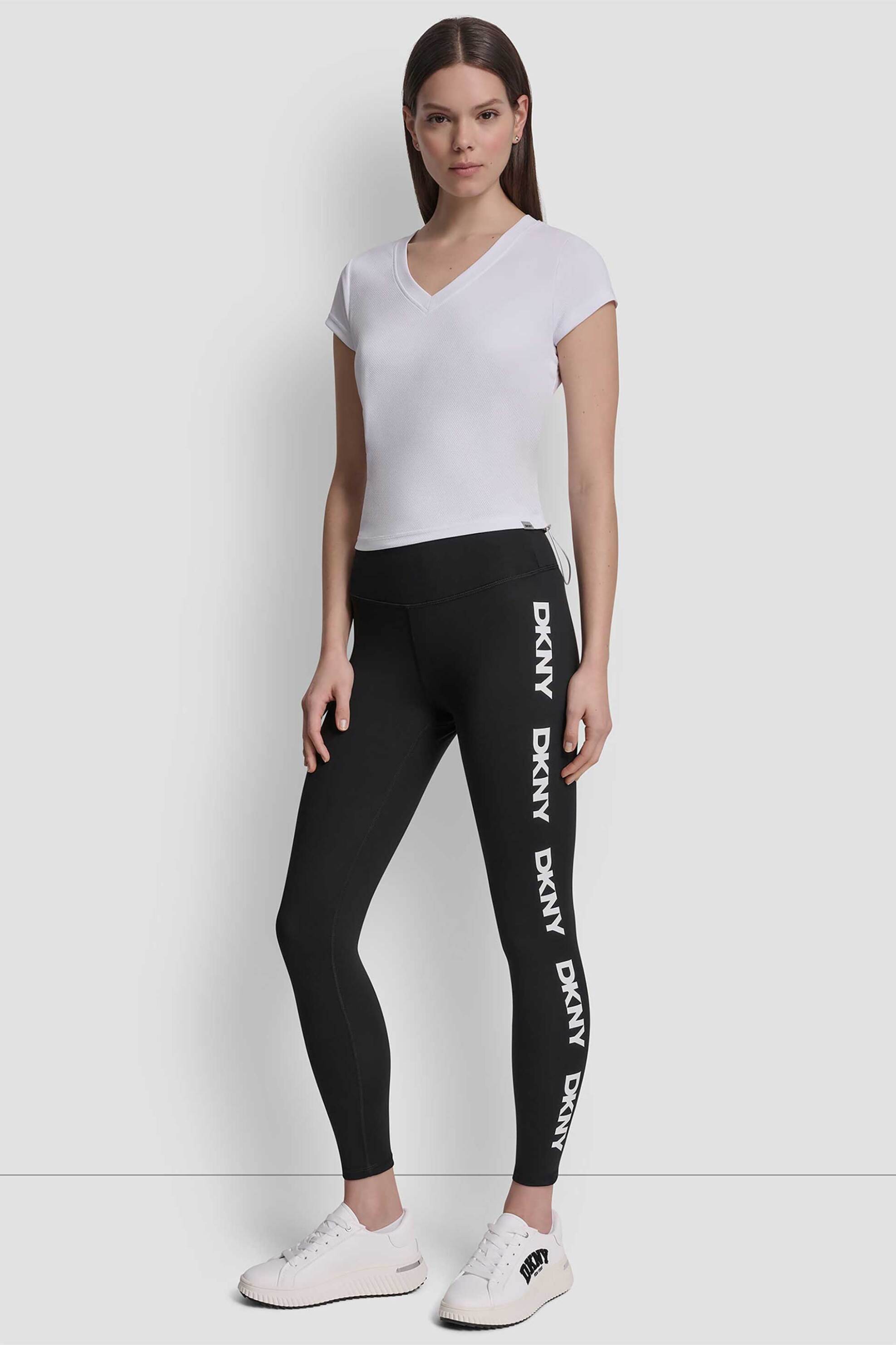 DKNY γυναικείο κολάν με λογότυπο στο πλάι - DP6P3813 Μαύρο