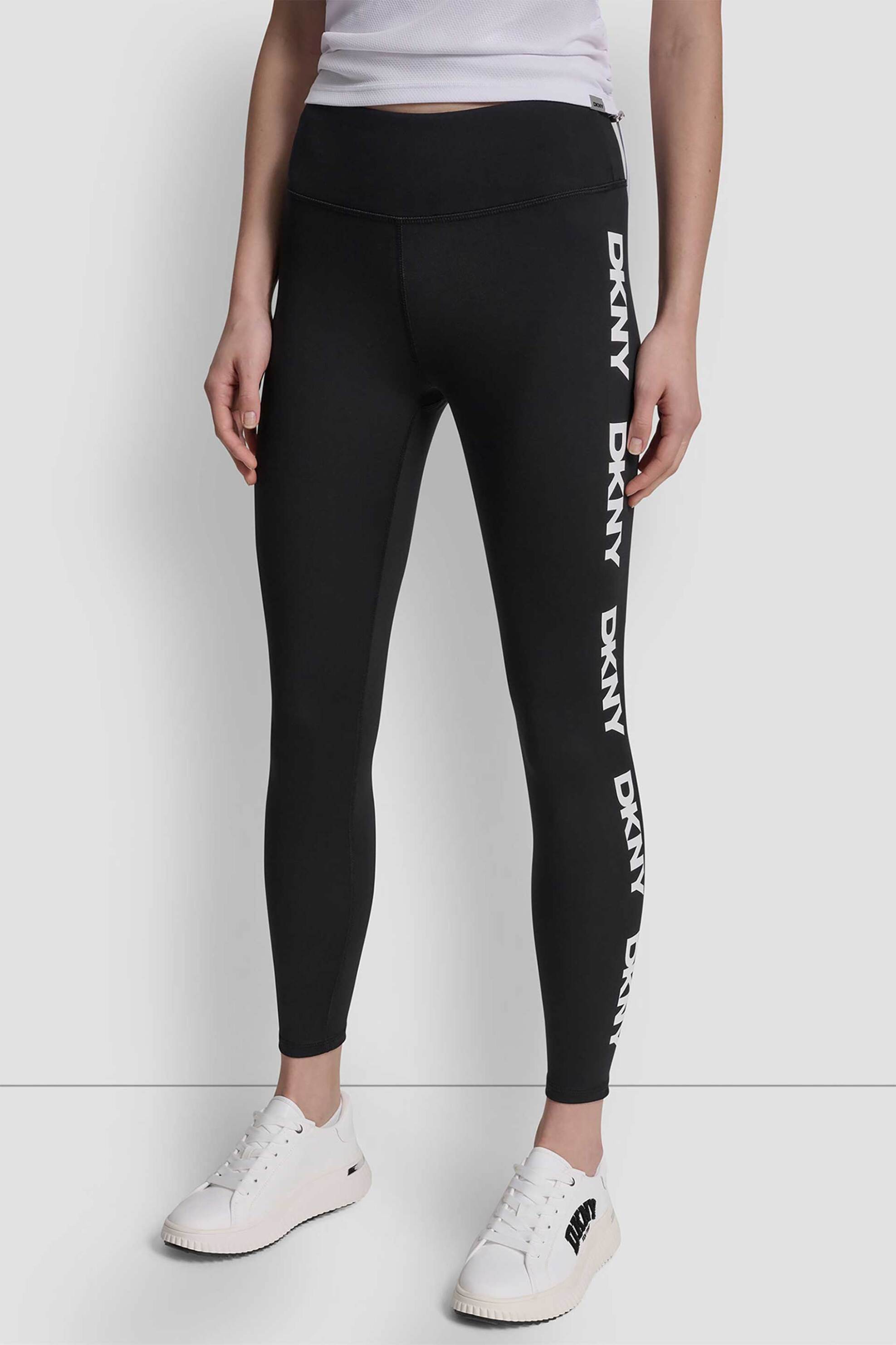 DKNY γυναικείο κολάν με λογότυπο στο πλάι - DP6P3813 Μαύρο φωτογραφία