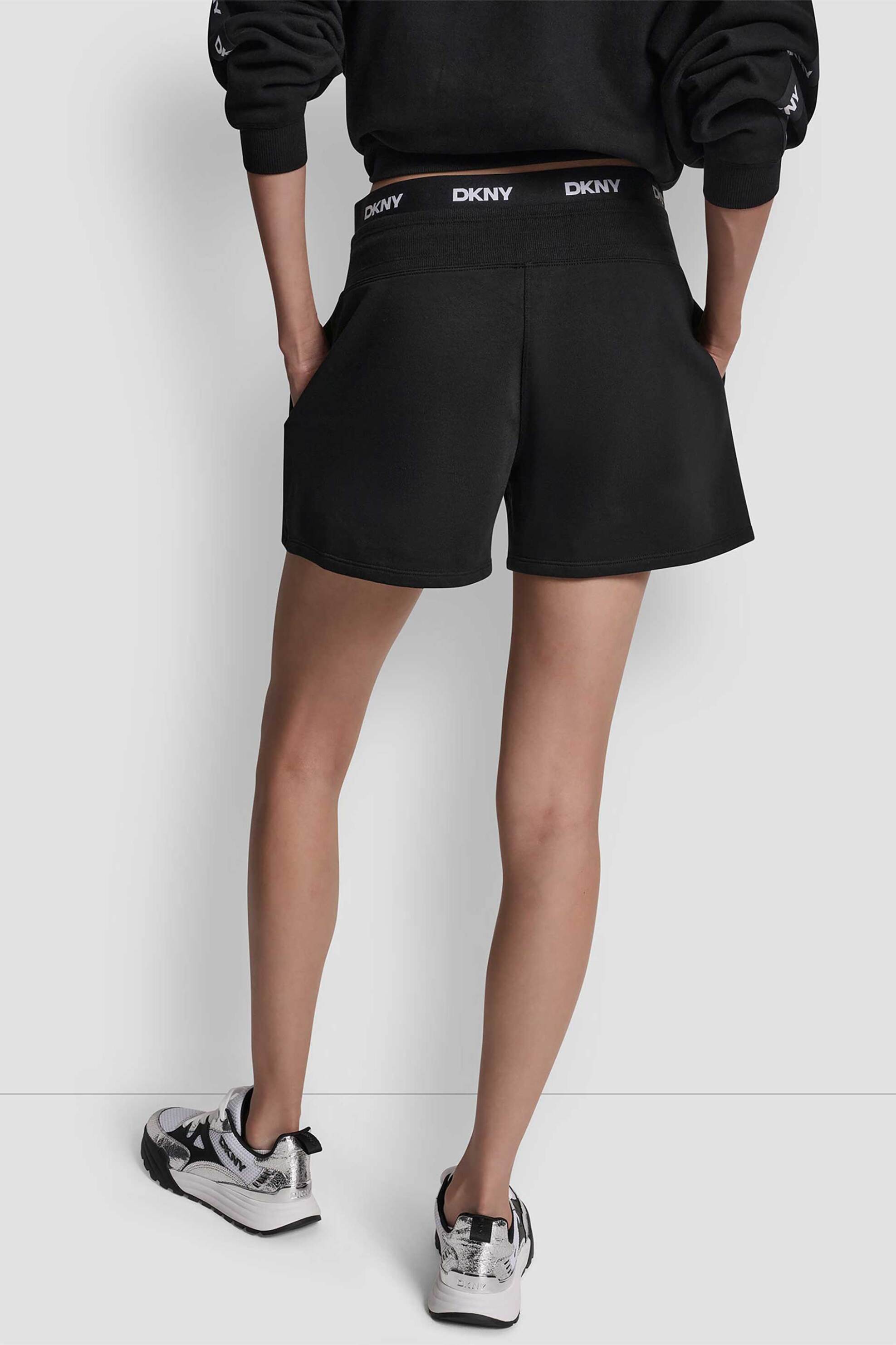 Dkny Γυναικείο Σορτς με Λογότυπο - Dp6S5298 Μαύρο