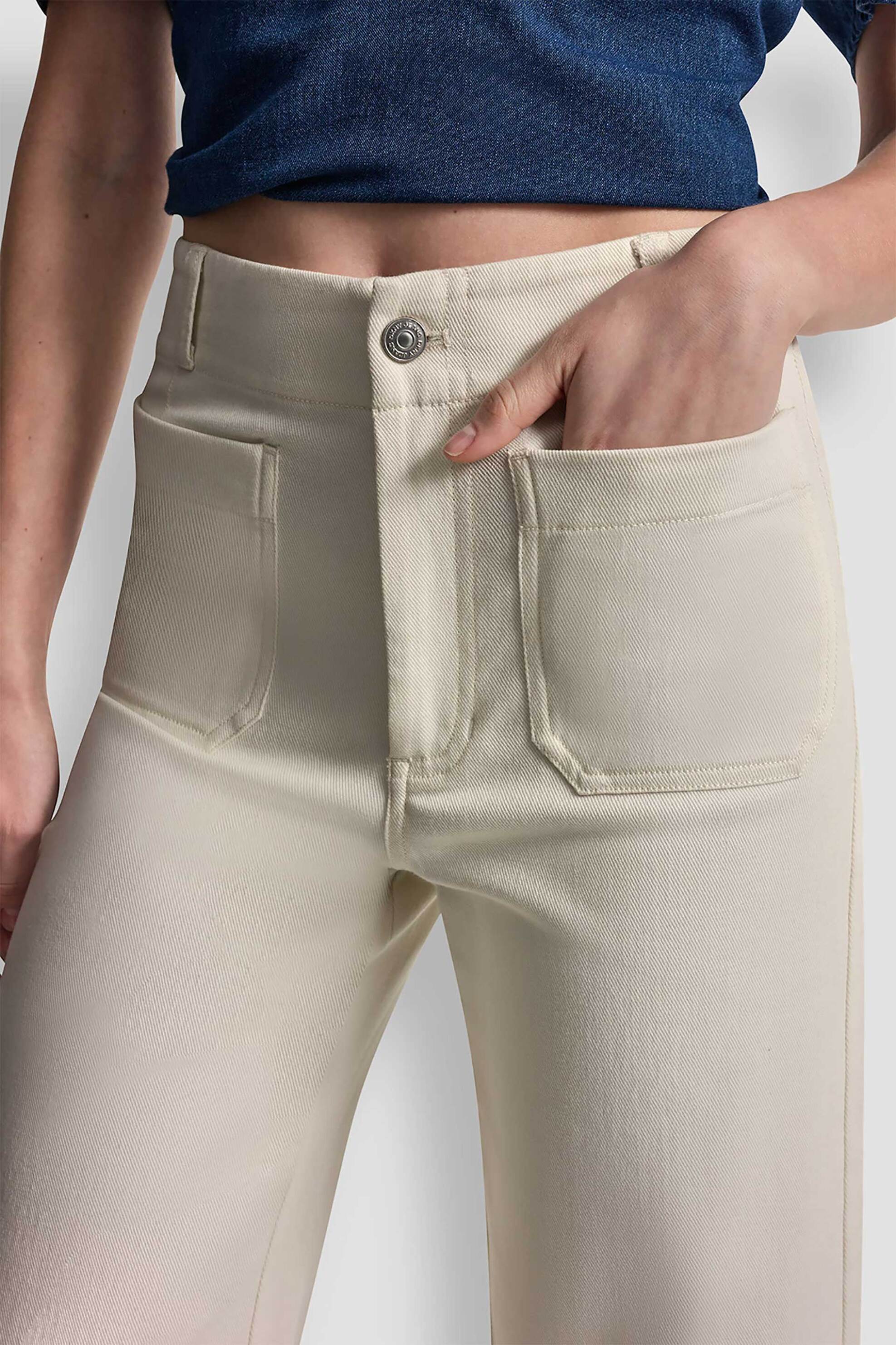 DKNY DKNY γυναικείο denim παντελόνι - DJ6P3123 Εκρού - 2