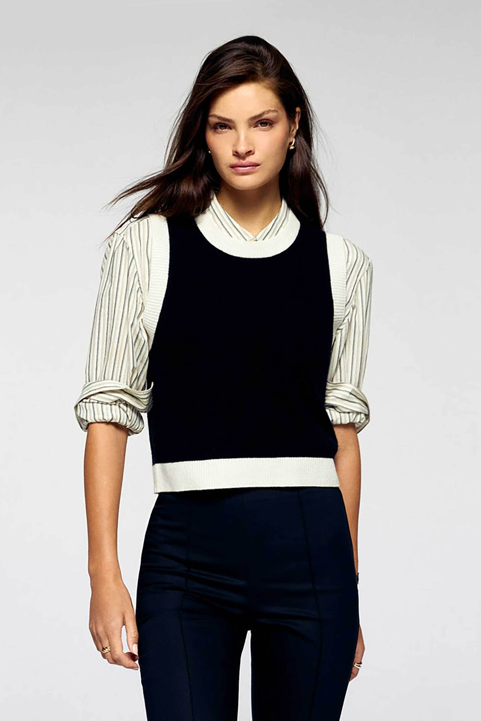 FROM FUTURE From Future γυναικείο πλεκτό αμάνικο από κασμίρι - 2501WPS03359W Μαύρο