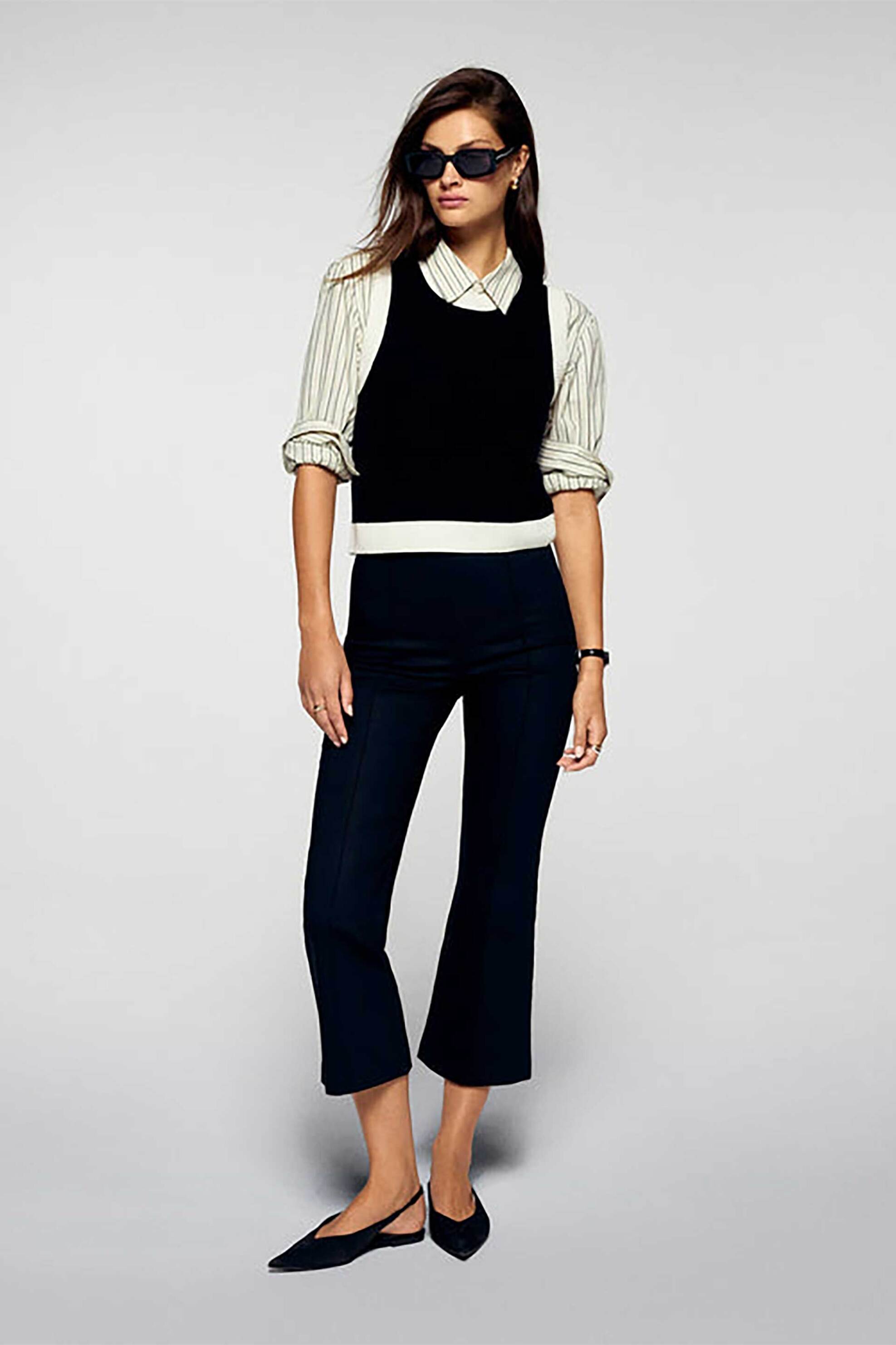 From Future γυναικείο πλεκτό αμάνικο από κασμίρι - 2501WPS03359W Μαύρο φωτογραφία