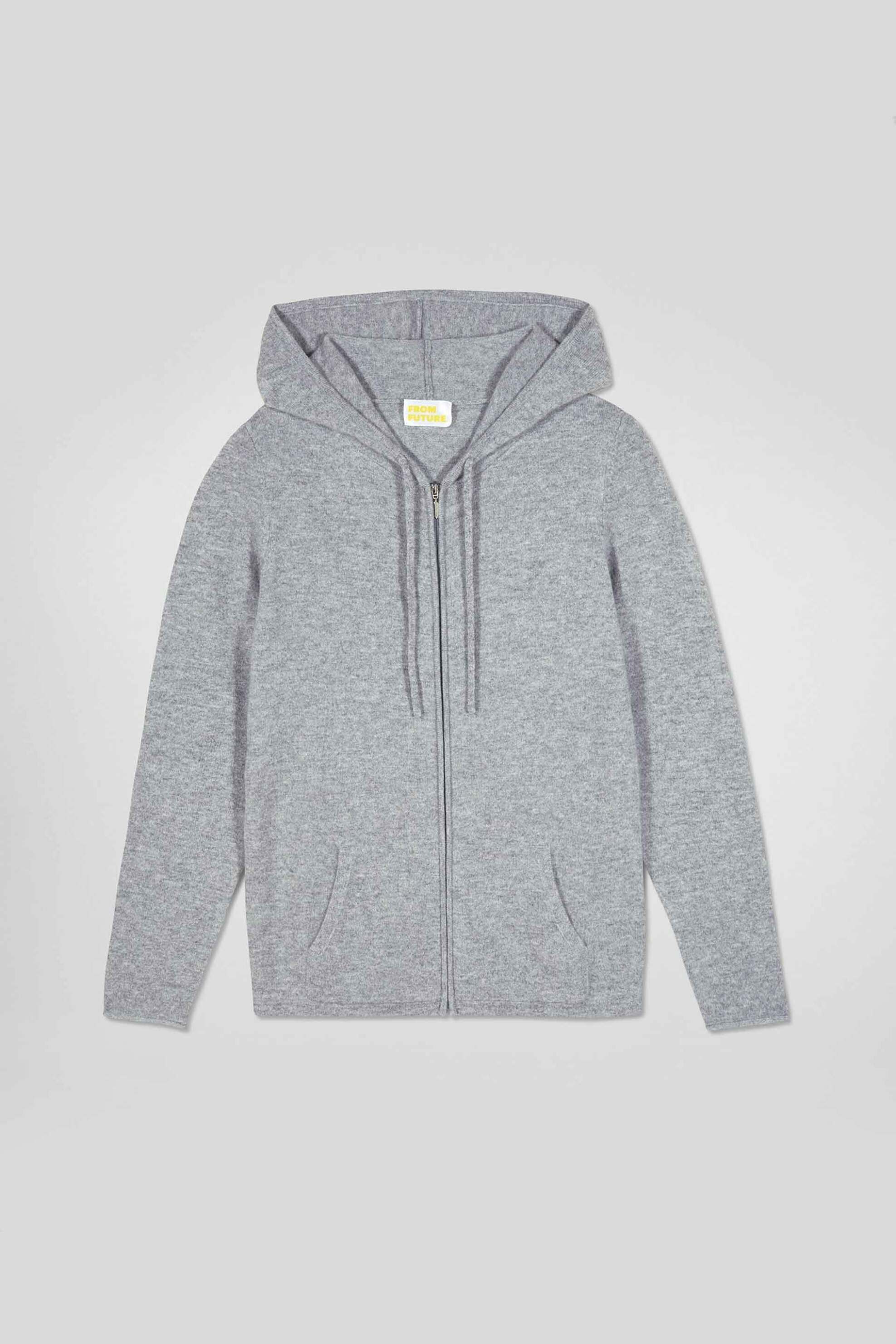 From Future γυναικεία ζακέτα από κασμίρι με κουκούλα Regular Fit - PERMWPH00007W Γκρι φωτογραφία