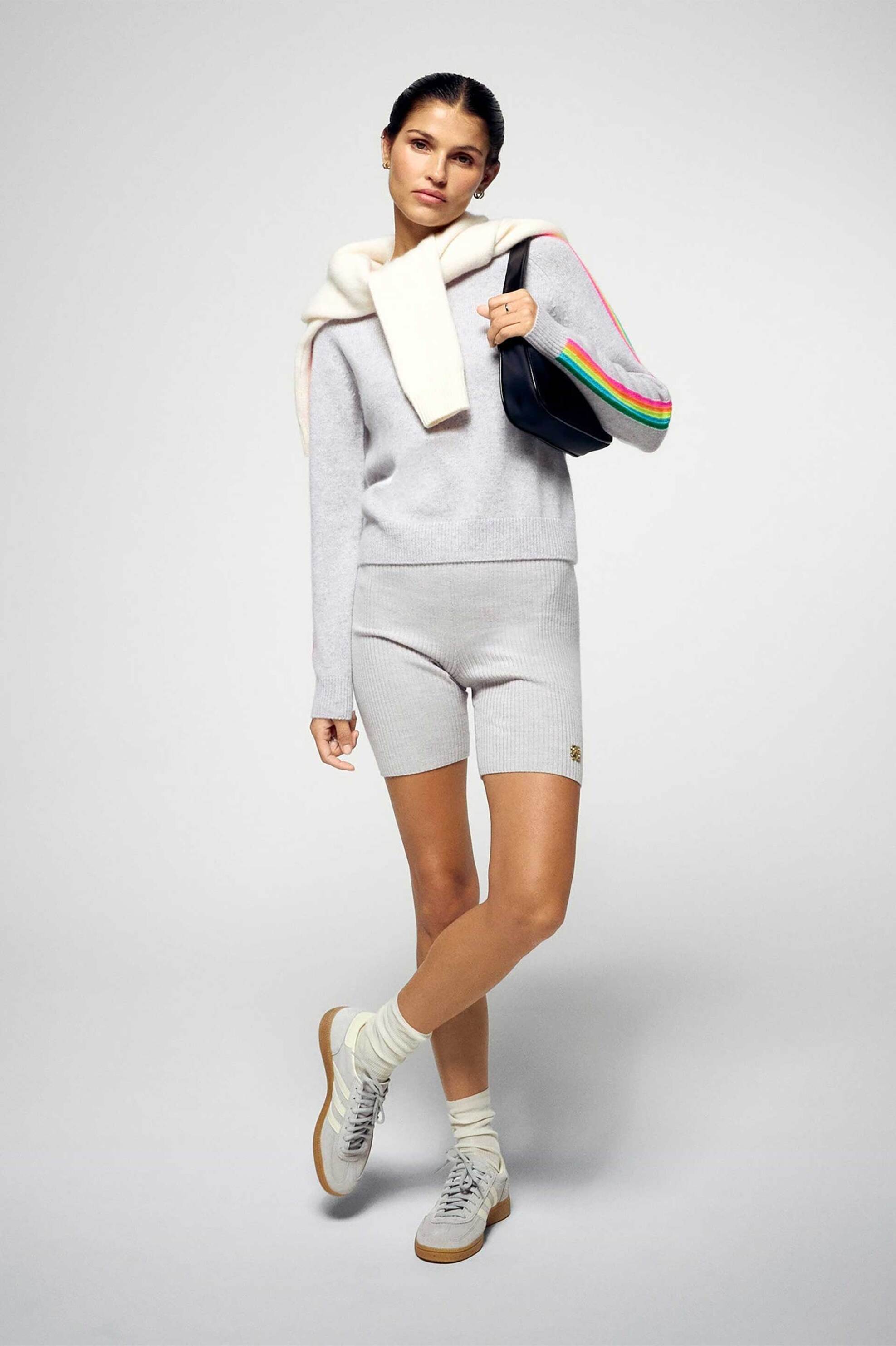 From Future γυναικείο πουλόβερ από κασμίρι με ρίγες Regular Fit - PERMWPR00094W Γκρι φωτογραφία