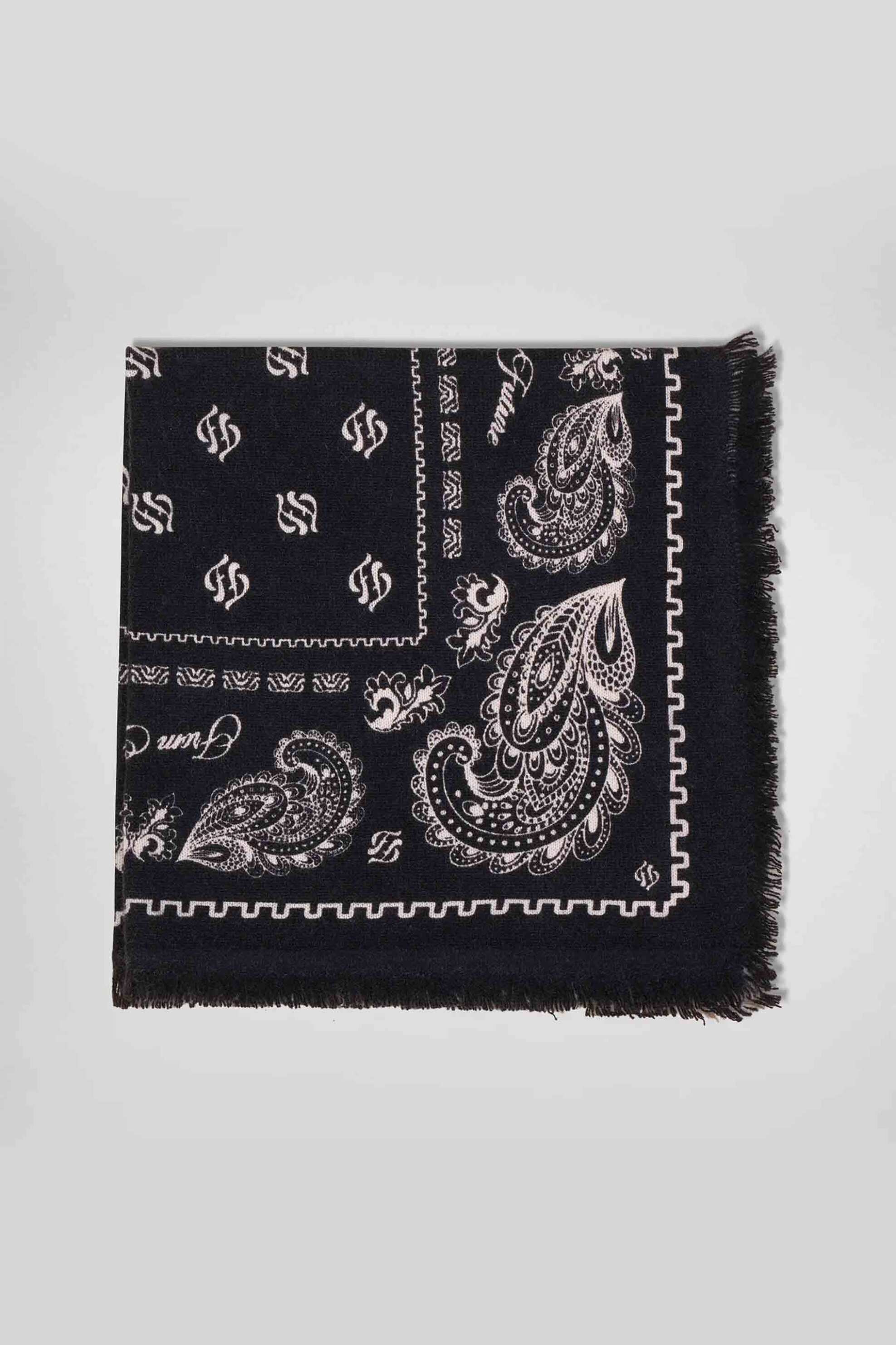 From Future unisex κασκόλ από κασμίρι με bandana print - PERMAFO03309 Μαύρο