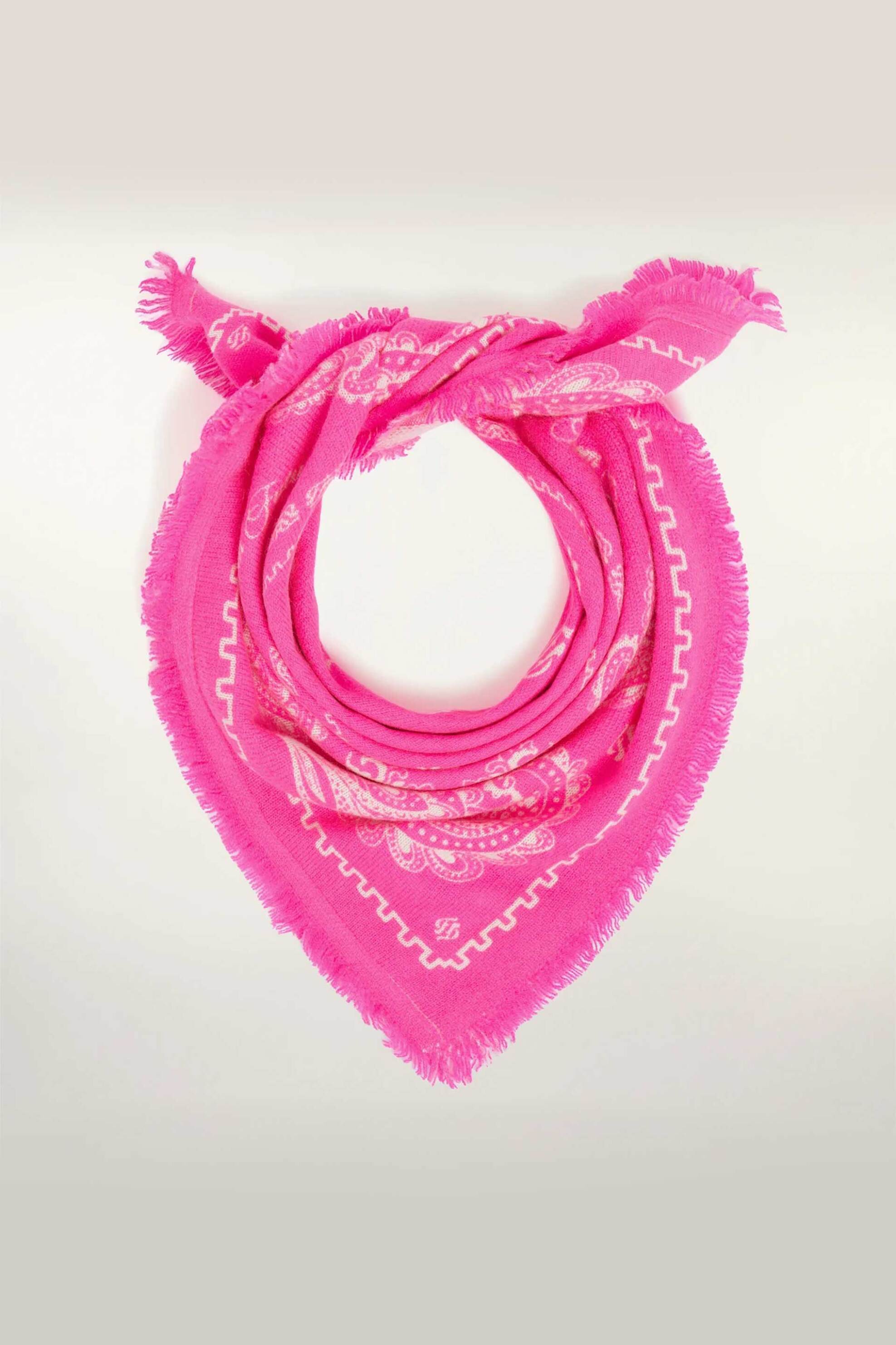 From Future γυναικείο κασκόλ από κασμίρι με bandana print - 2601AFO03309W Φούξια
