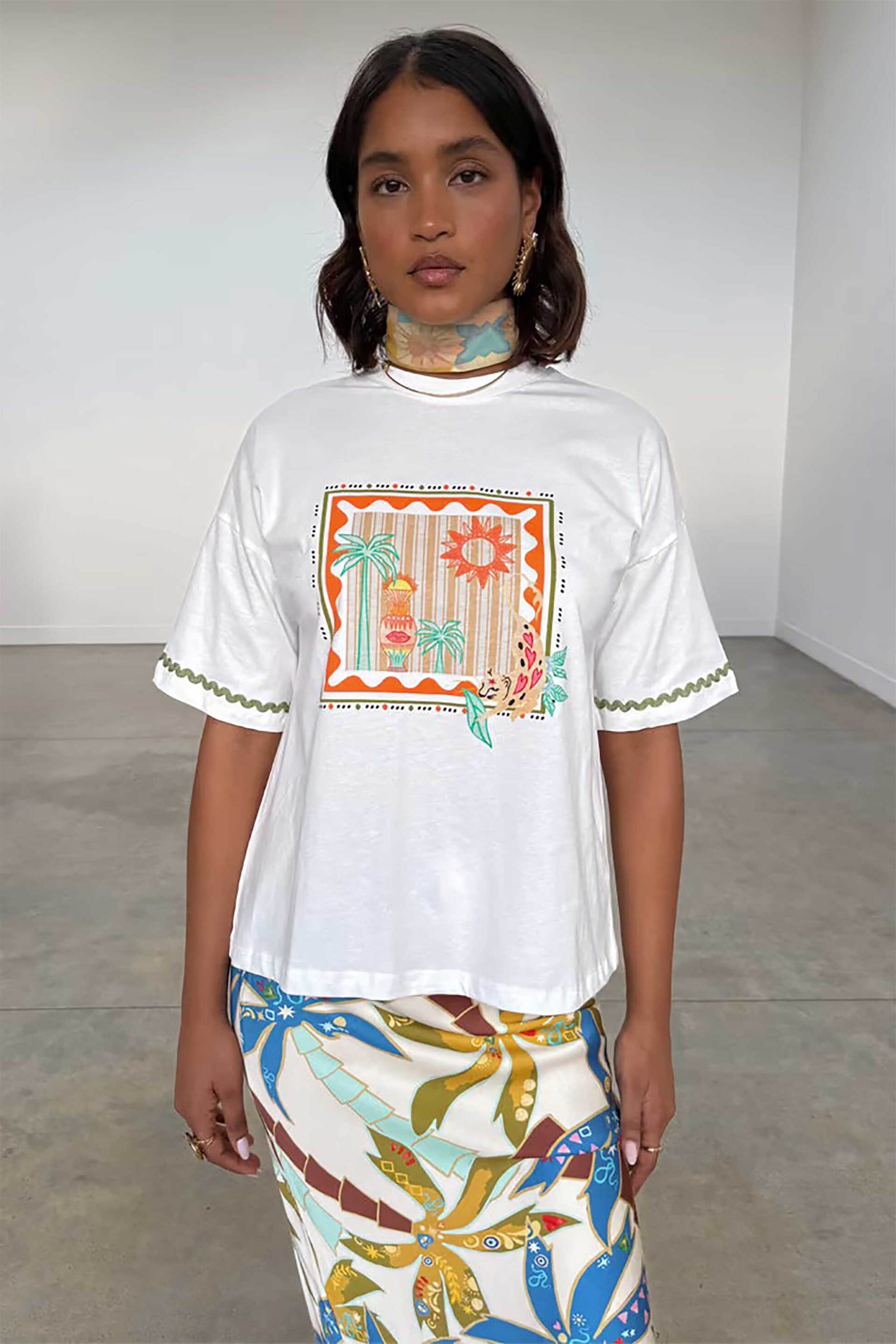 NEVER FULLY DRESSED Never Fully Dressed γυναικείο T-shirt με print - NFDTO1683WELL Λευκό